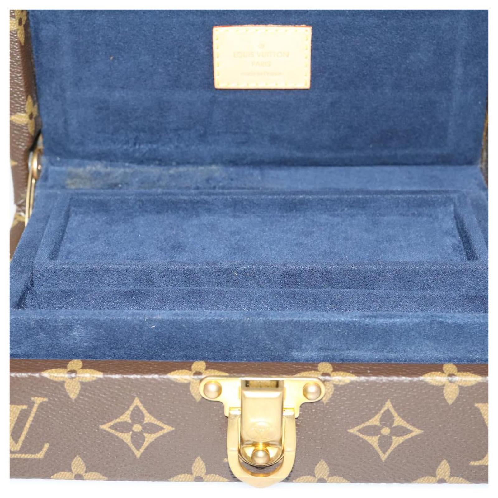 LOUIS VUITTON Monogram Coffret Polyvalent Jewelry Box Blue LV Auth yk4771