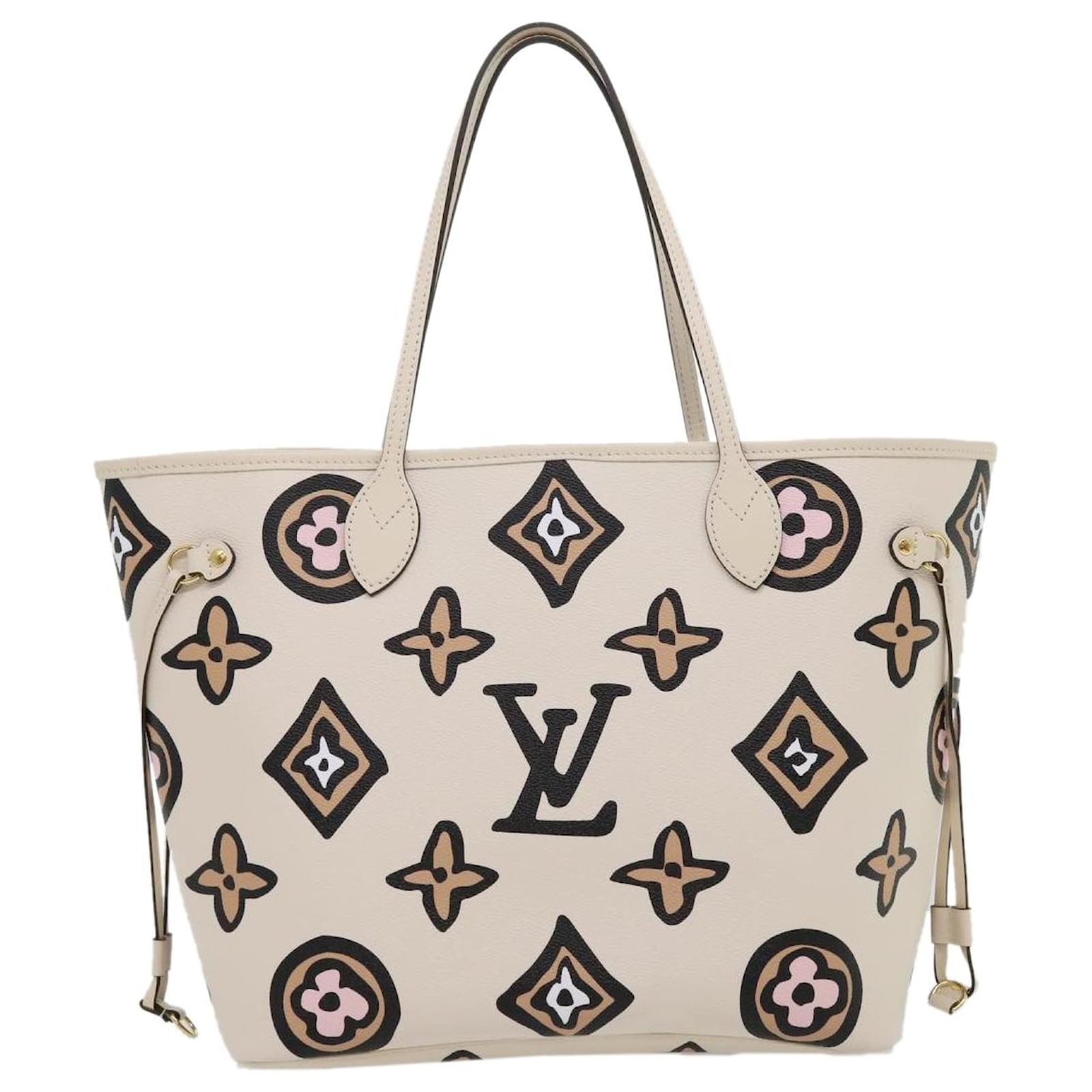 Louis Vuitton, Giant Jungle Monogram Neverfull Ivoire with Pouch