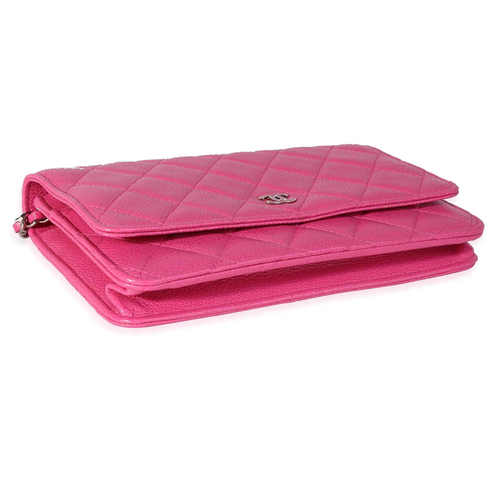Chanel Hot Pink Quilted Caviar Wallet On Chain Leather ref.617513 - Joli  Closet