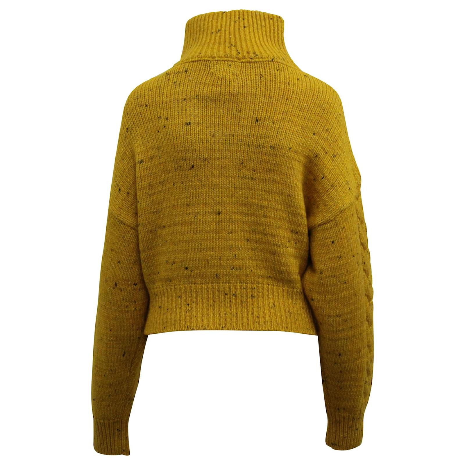 Pull Laine & canevas jaune - M/L