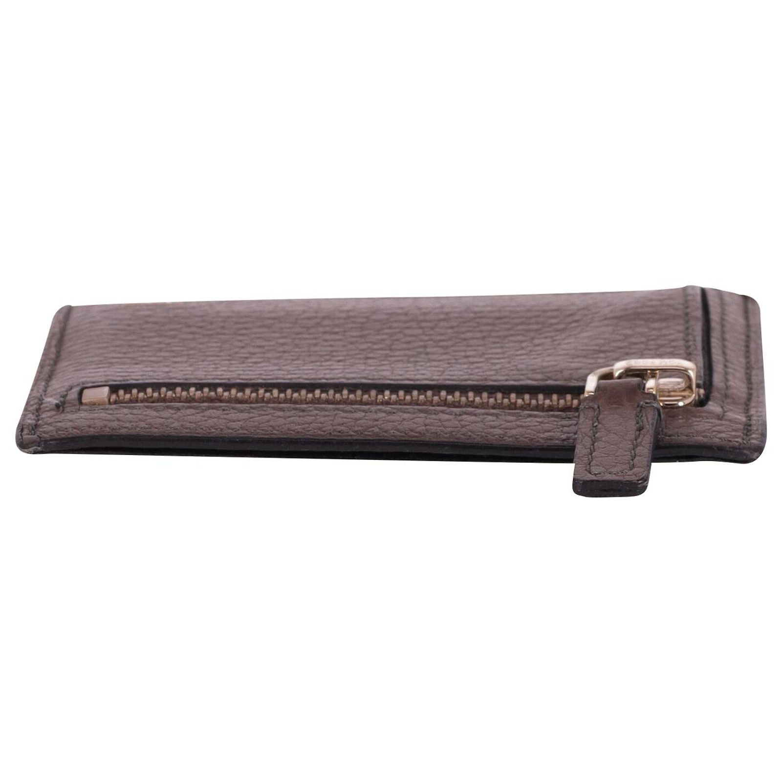 Tom Ford T Line Kartenetui aus braunem Leder ref.617708 - Joli Closet