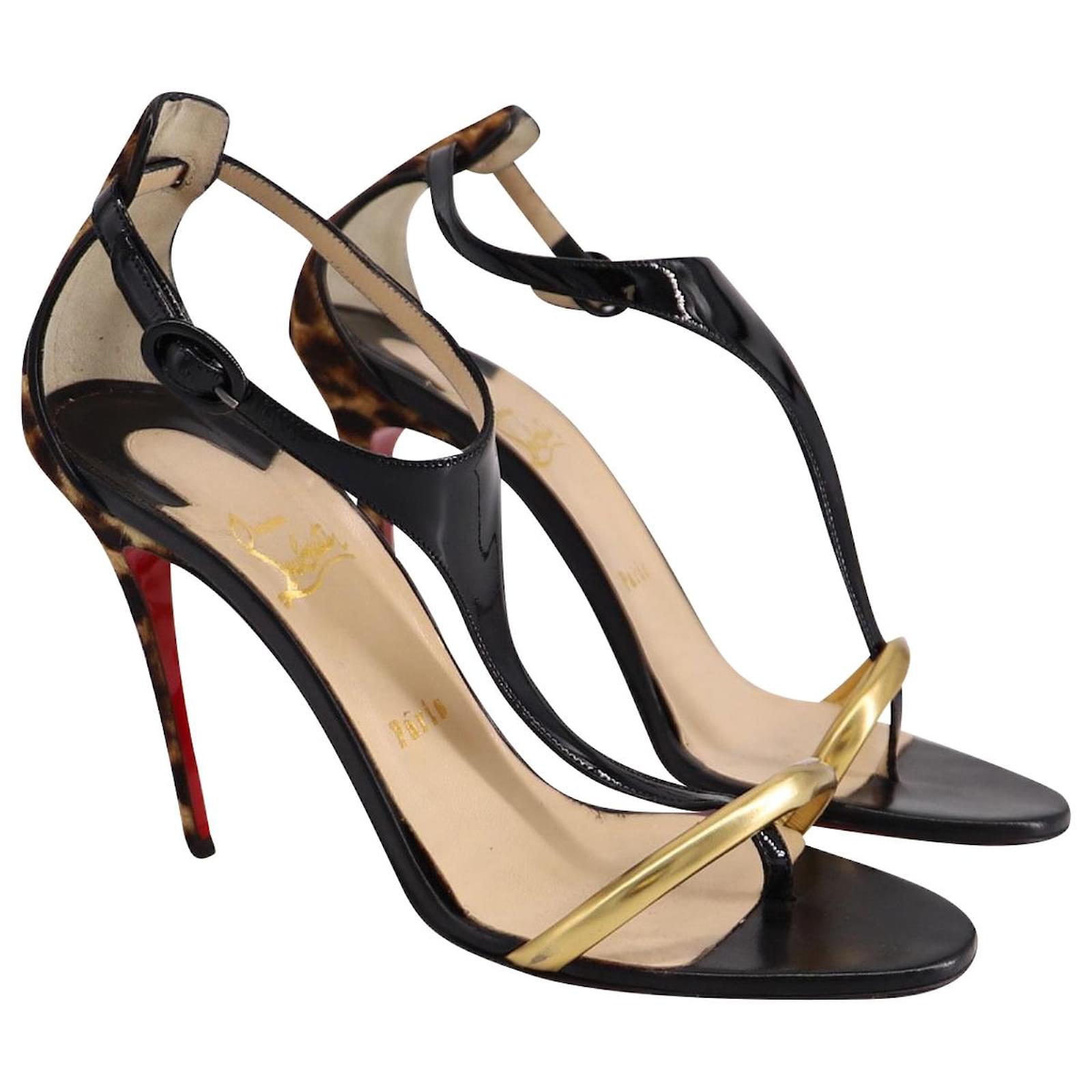 Christian Louboutin Multicolor Leather Fabric and Pony Hair