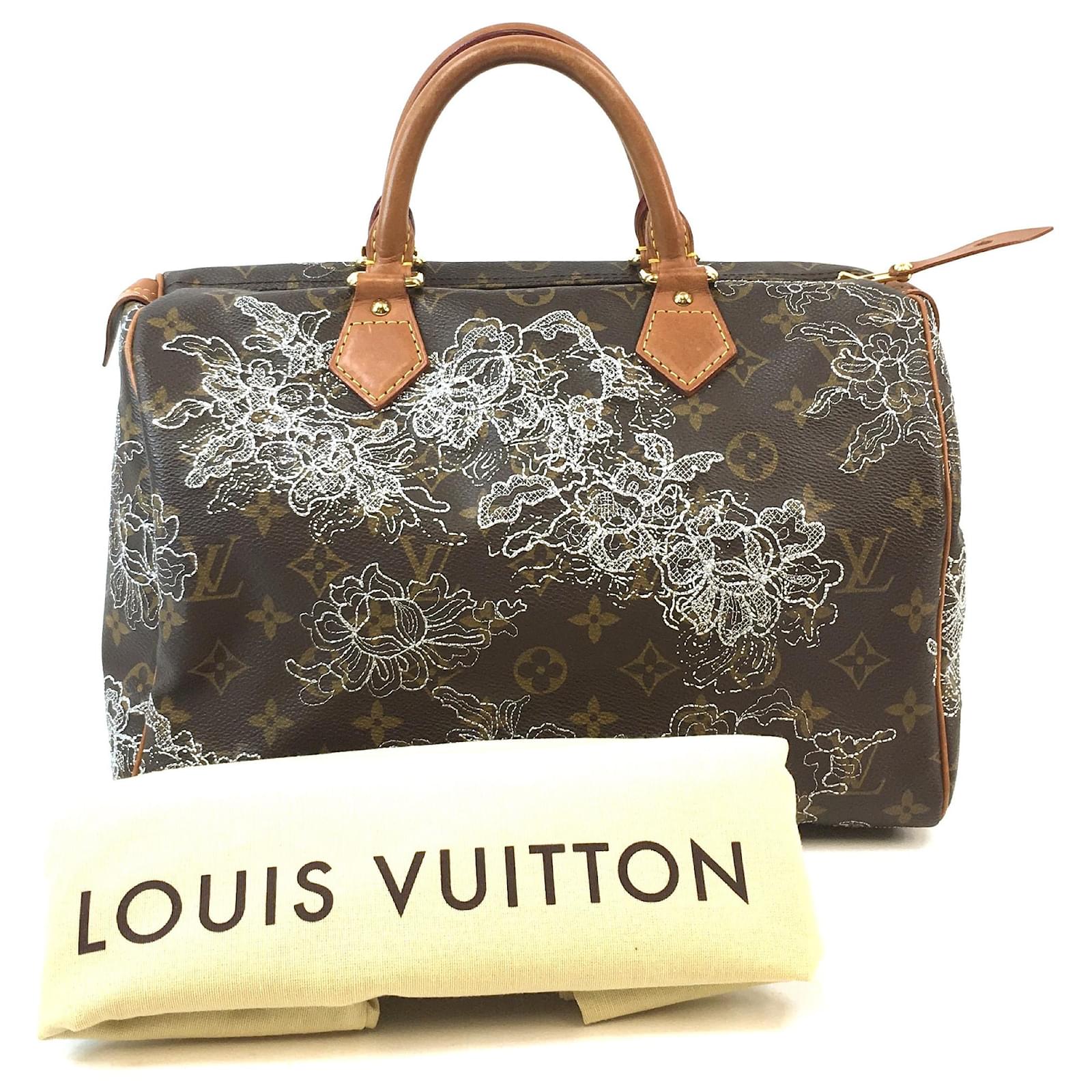 Louis Vuitton Monogram Canvas and Leather Limited Edition Dentelle Speedy  30 Bag Louis Vuitton