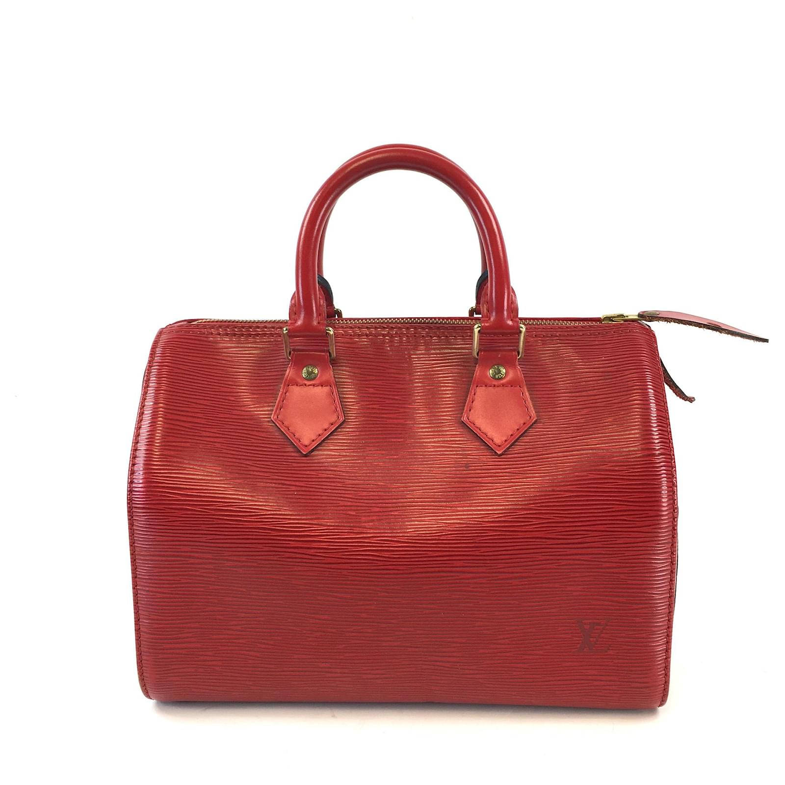 Louis Vuitton Red Epi Leather Speedy 30 Boston Bag Louis Vuitton