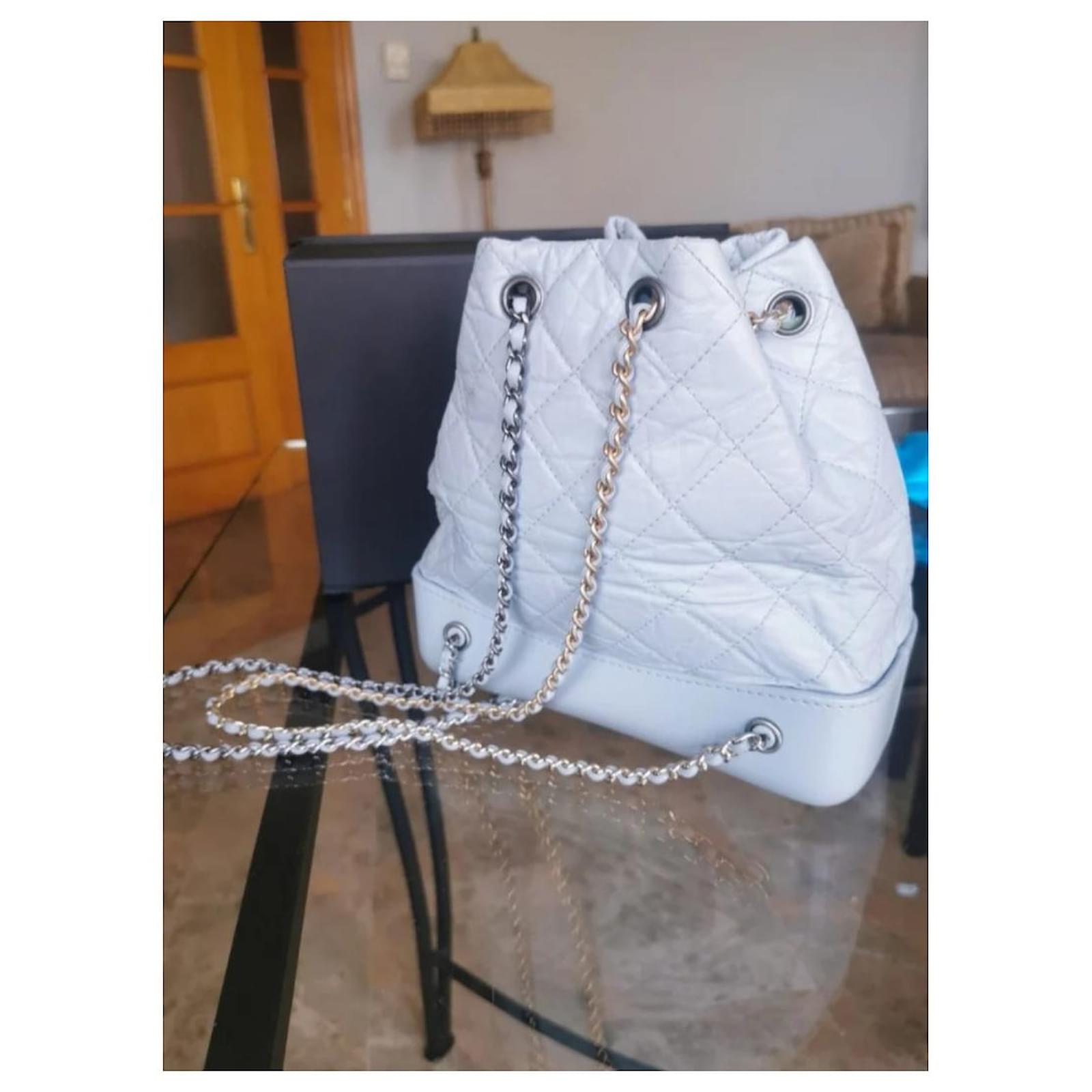 Chanel chael gabrielle backpack Light blue Leather ref.618877