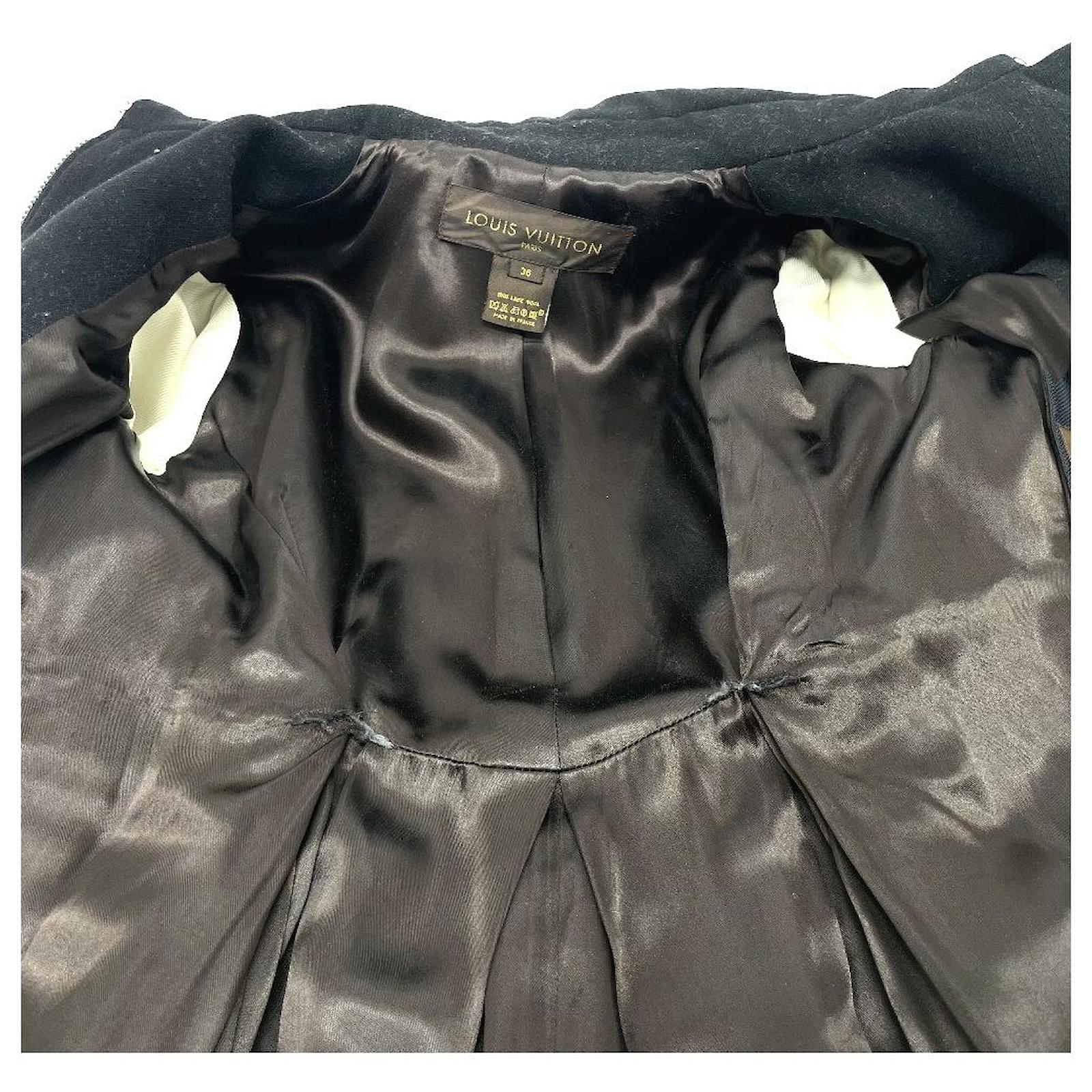 LOUIS VUITTON Louis Vuitton mink fur bonbon with zip up ladies coat long  coat wool ladies black ref.619108 - Joli Closet