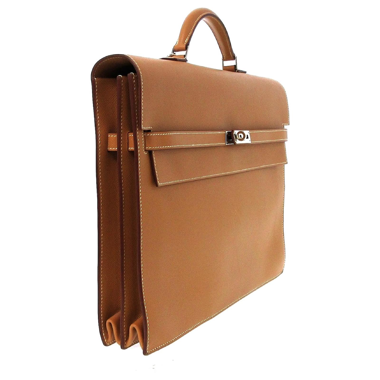 Hermès Hermes Brown Epsom Kelly Depeches Leather Pony-style