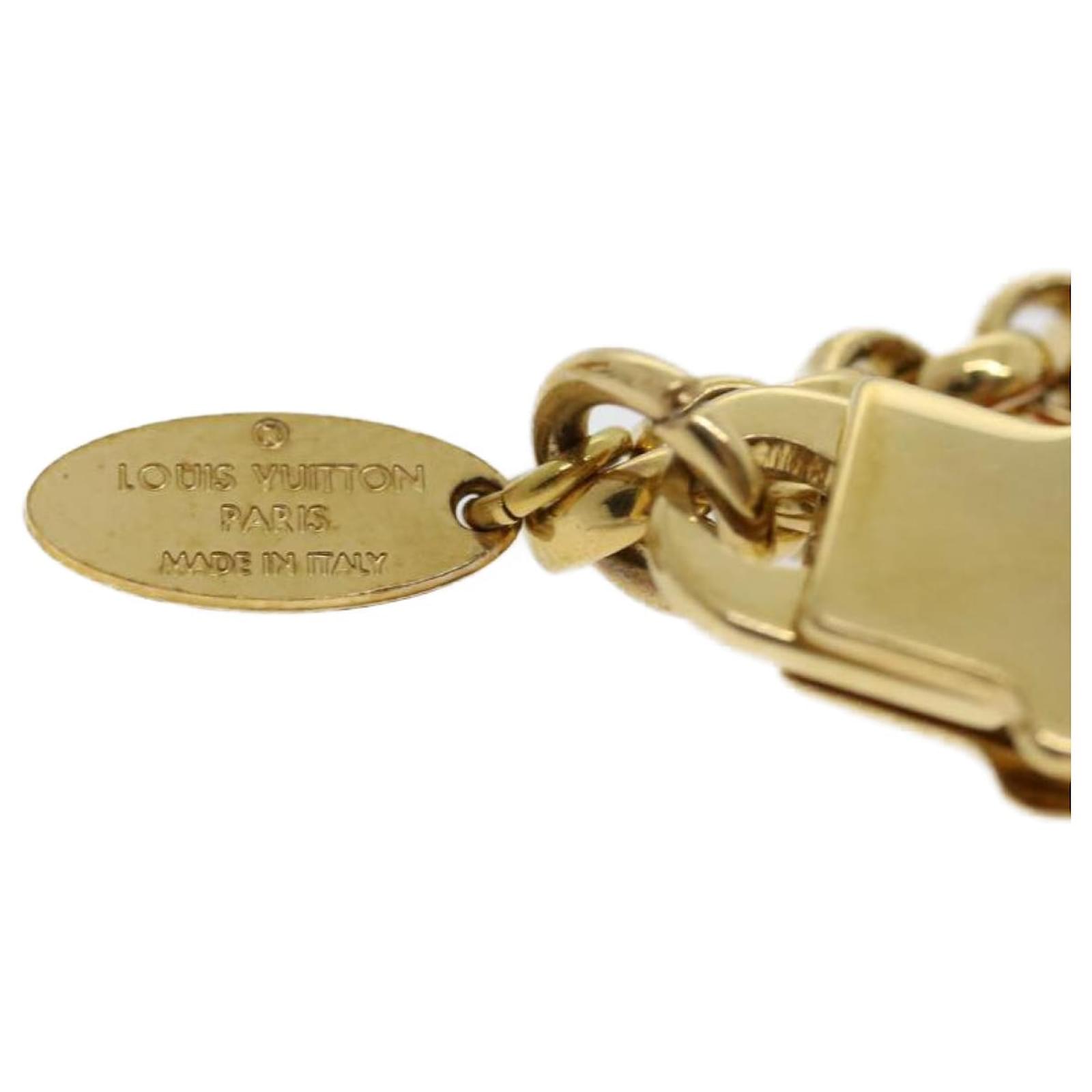 LOUIS VUITTON Porte Cles Chainne New Wave Key Holder Gold M63748