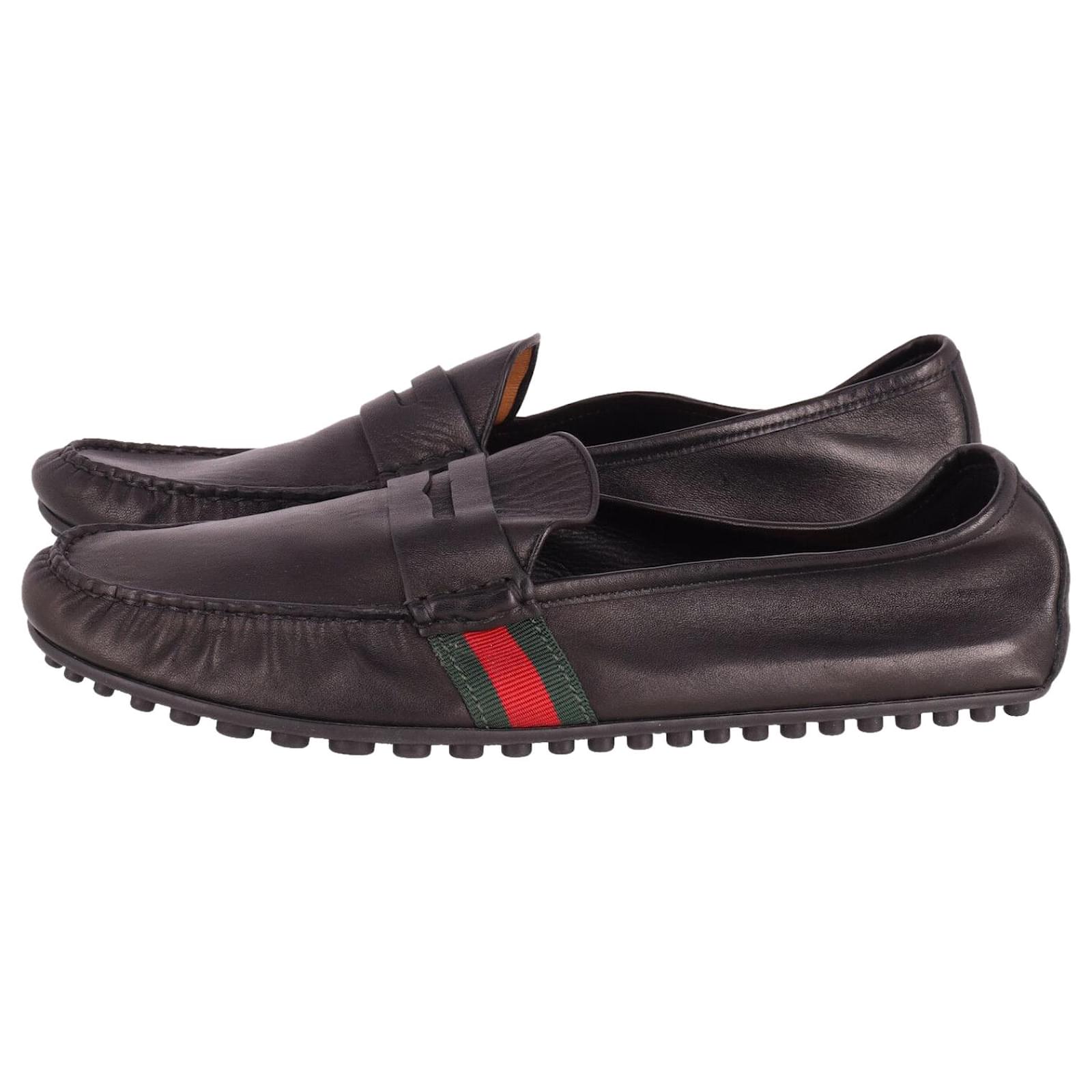 Gucci Men  Penny Loafers in Black Leather ref.620265 Joli Closet