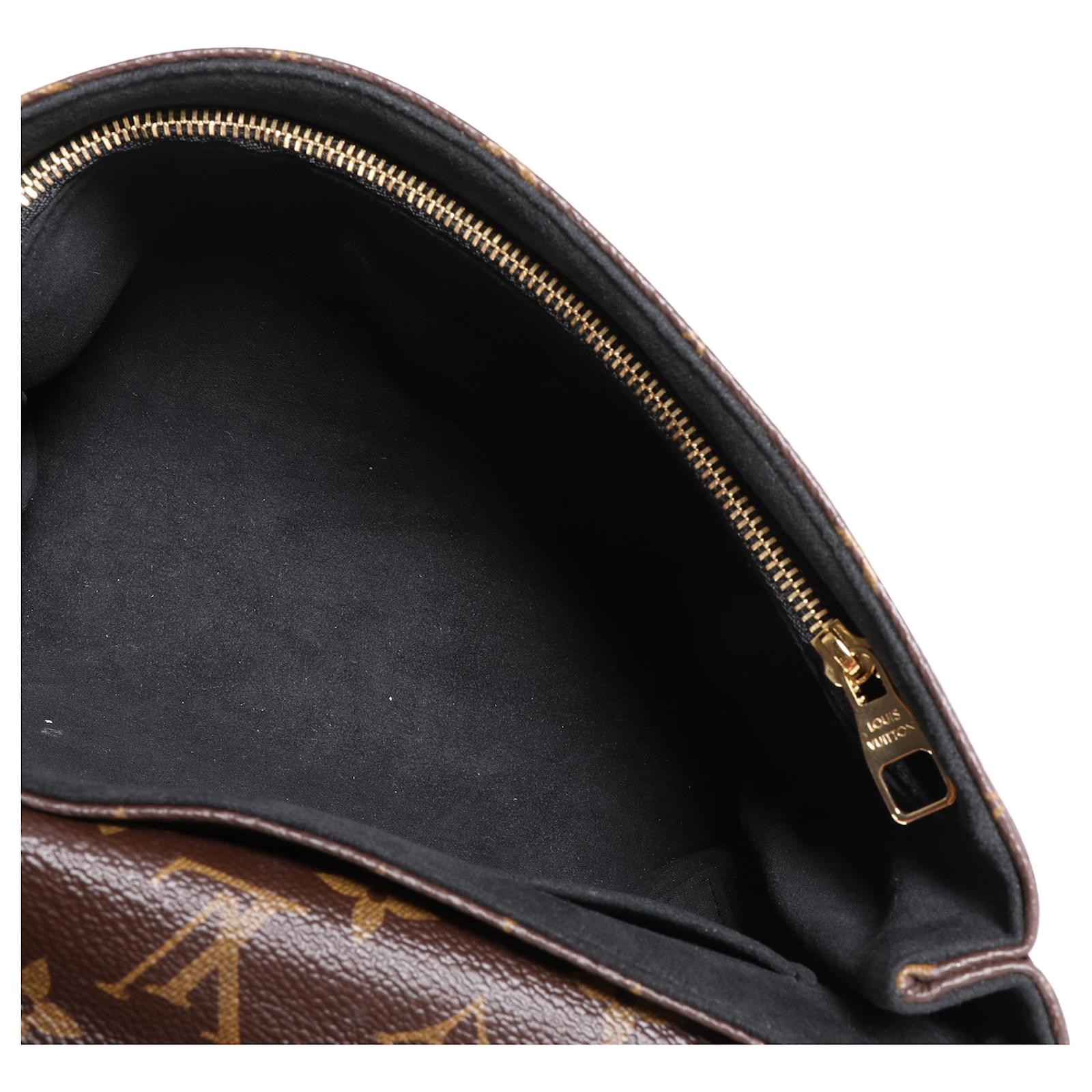 Louis Vuitton Monogram Canvas & Black Grained Leather Saint-placide Brown  ref.620280 - Joli Closet