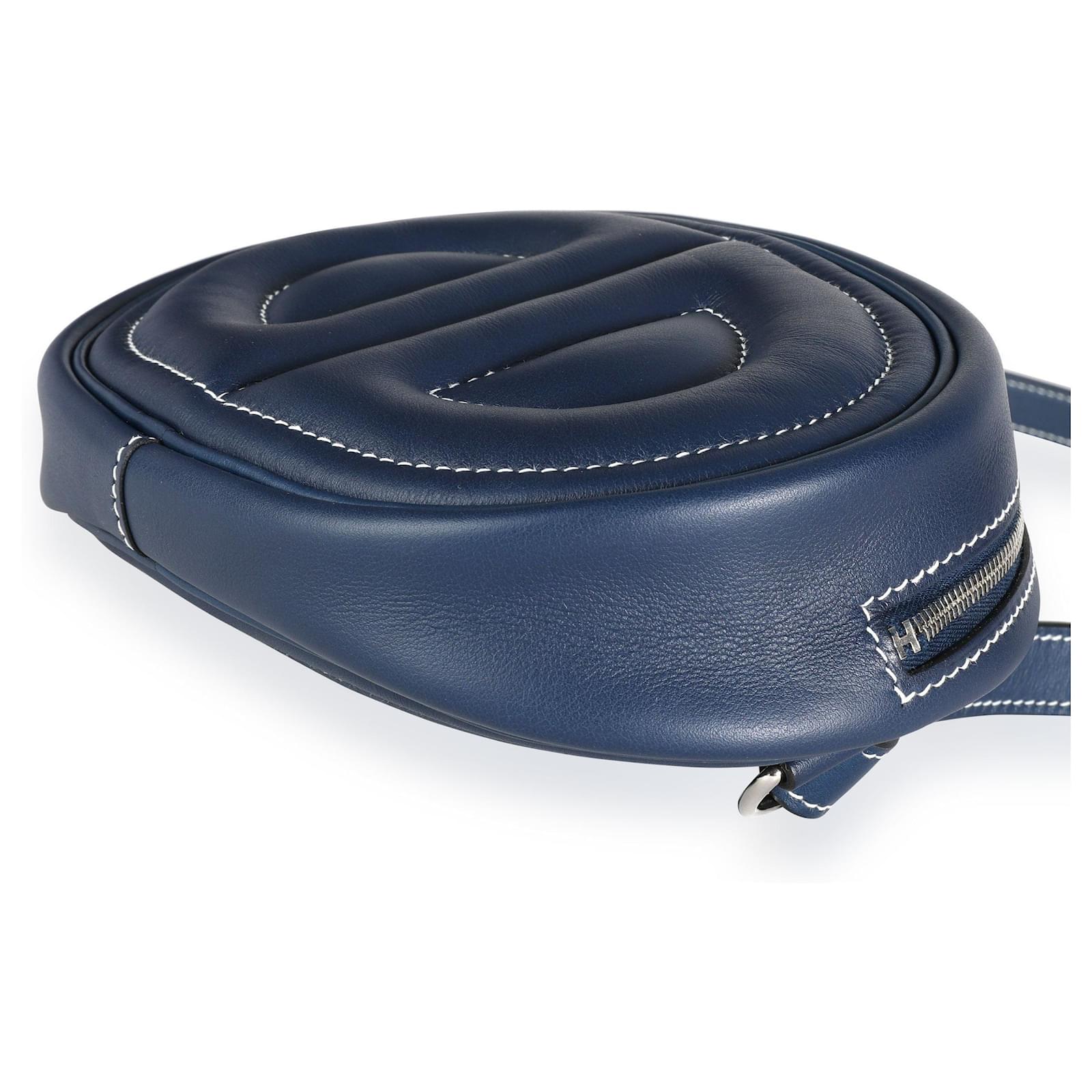 Hermès Hermes Bleu Encre Swift In The Loop Belt Bag Phw Blue Leather  ref.620326 - Joli Closet