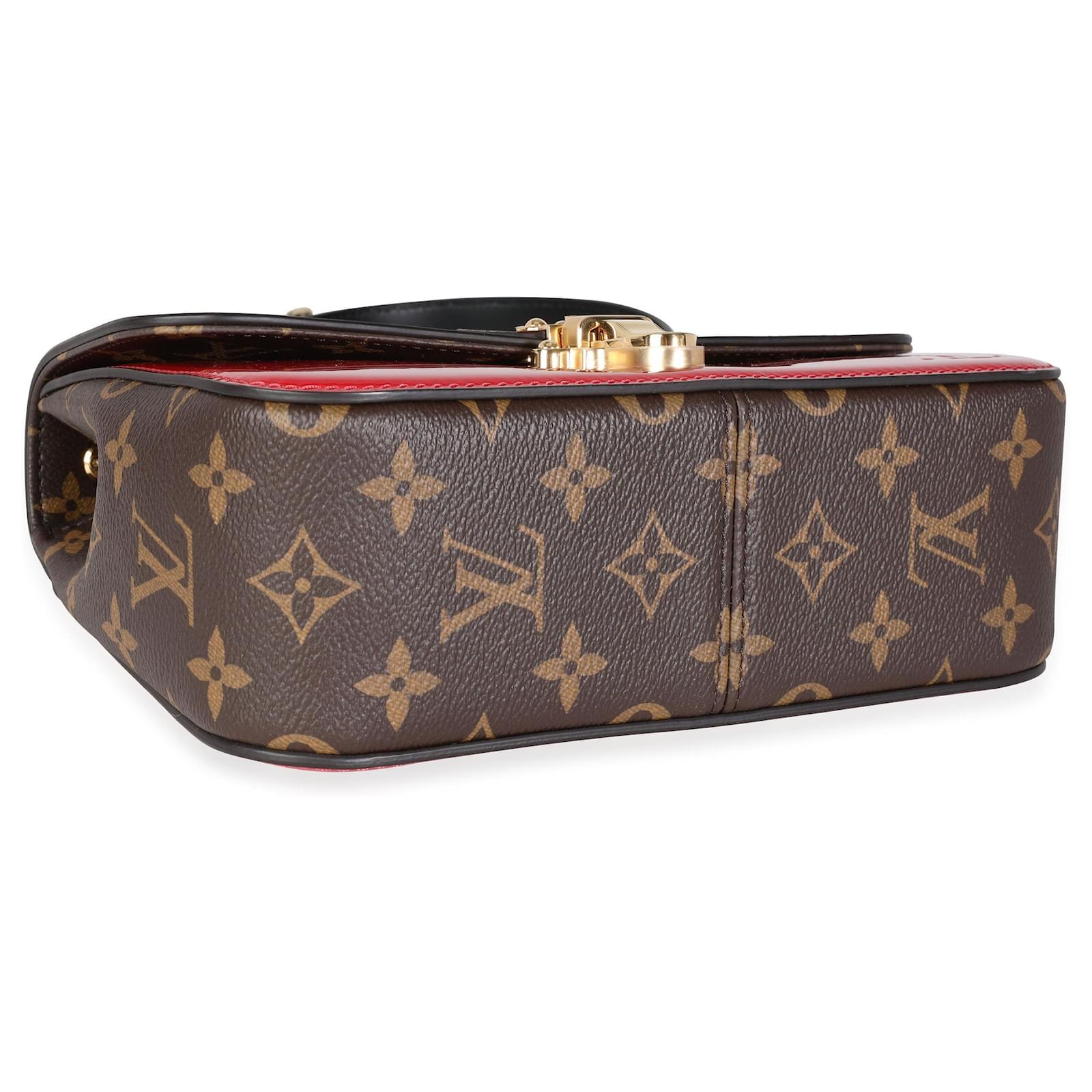 Louis Vuitton Scarlet Vernis & Monogram Canvas Cherrywood Bb Red ref ...