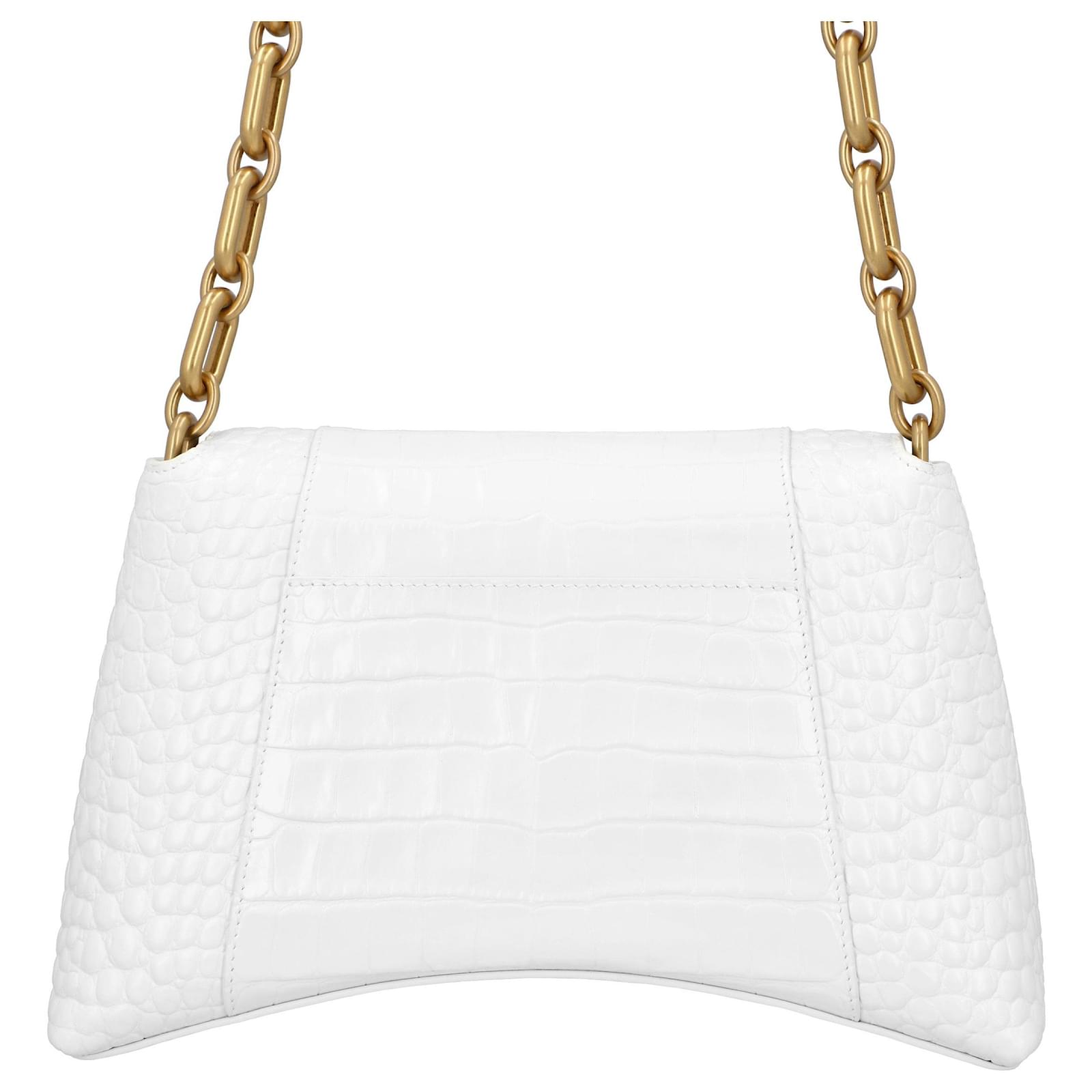Balenciaga Women Downtown small shoulder bag in white