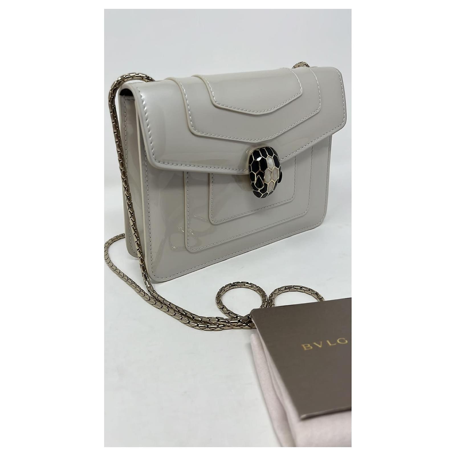 Bulgari BVLGARI SERPENTI FOREVER FLAP SHOULDER BAG WHITE