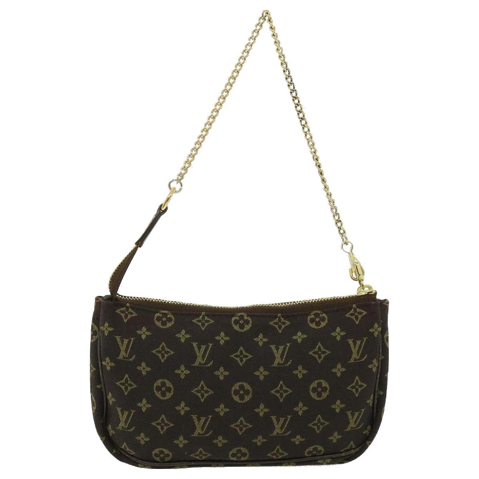 Brown Louis Vuitton Monogram Mini Lin Bucket PM