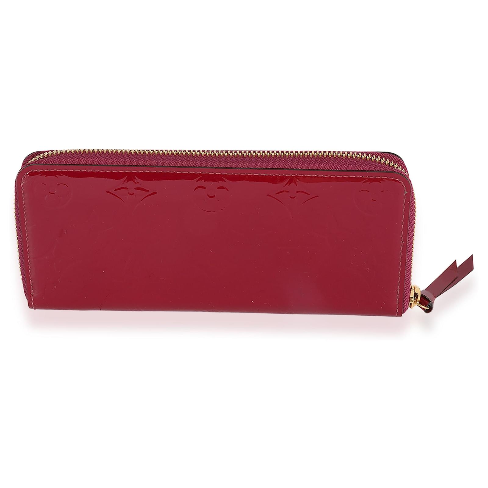 Louis Vuitton Magenta Monogram Vernis Clemence Wallet Red ref.622603 - Joli  Closet