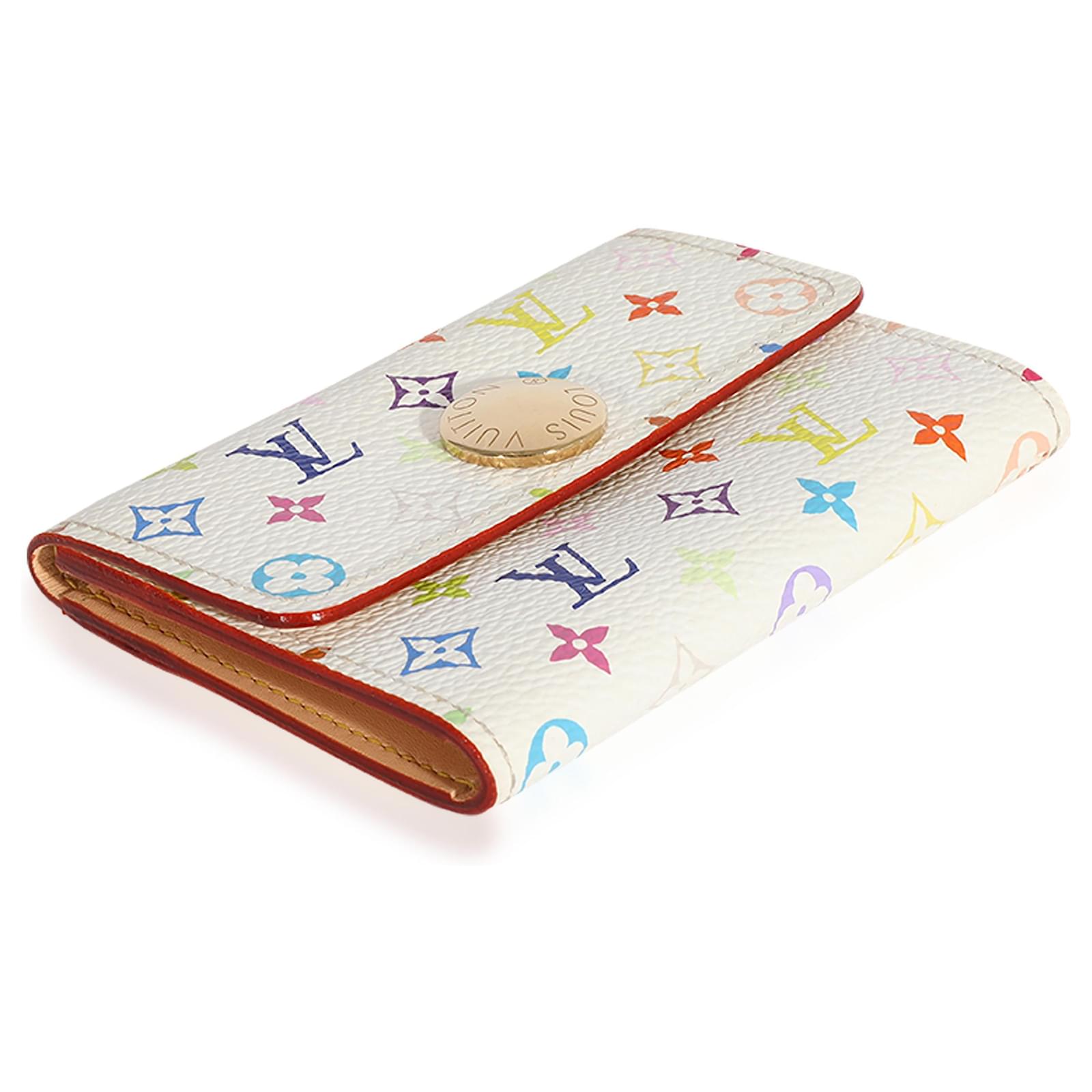 Louis Vuitton X Takashi Murakami White Monogram Multicolore Card Holder  Cloth ref.622680 - Joli Closet