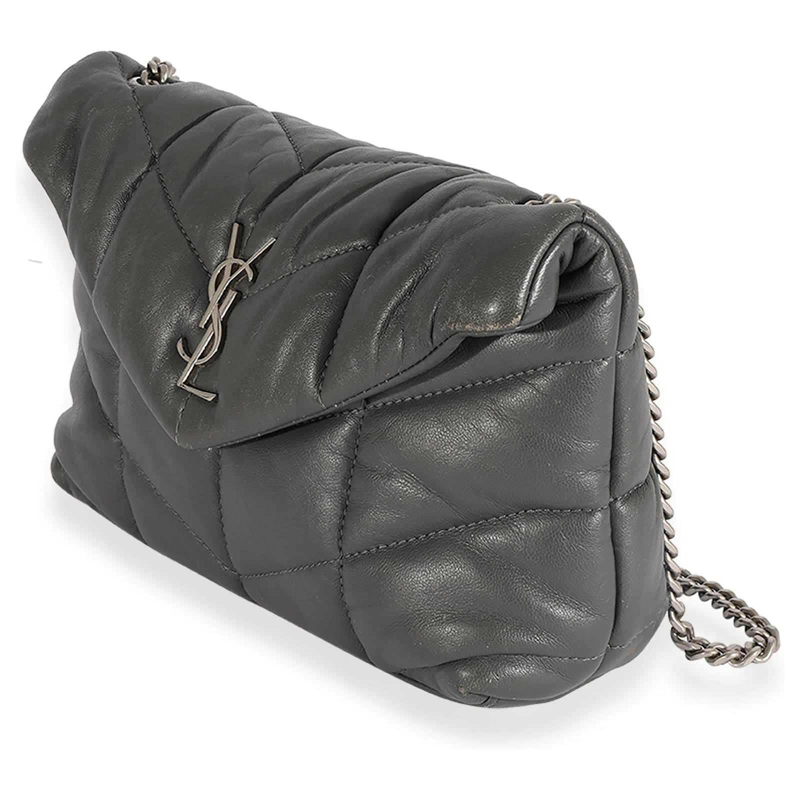 SAINT LAURENT puffer toy bag in quilted lambskin