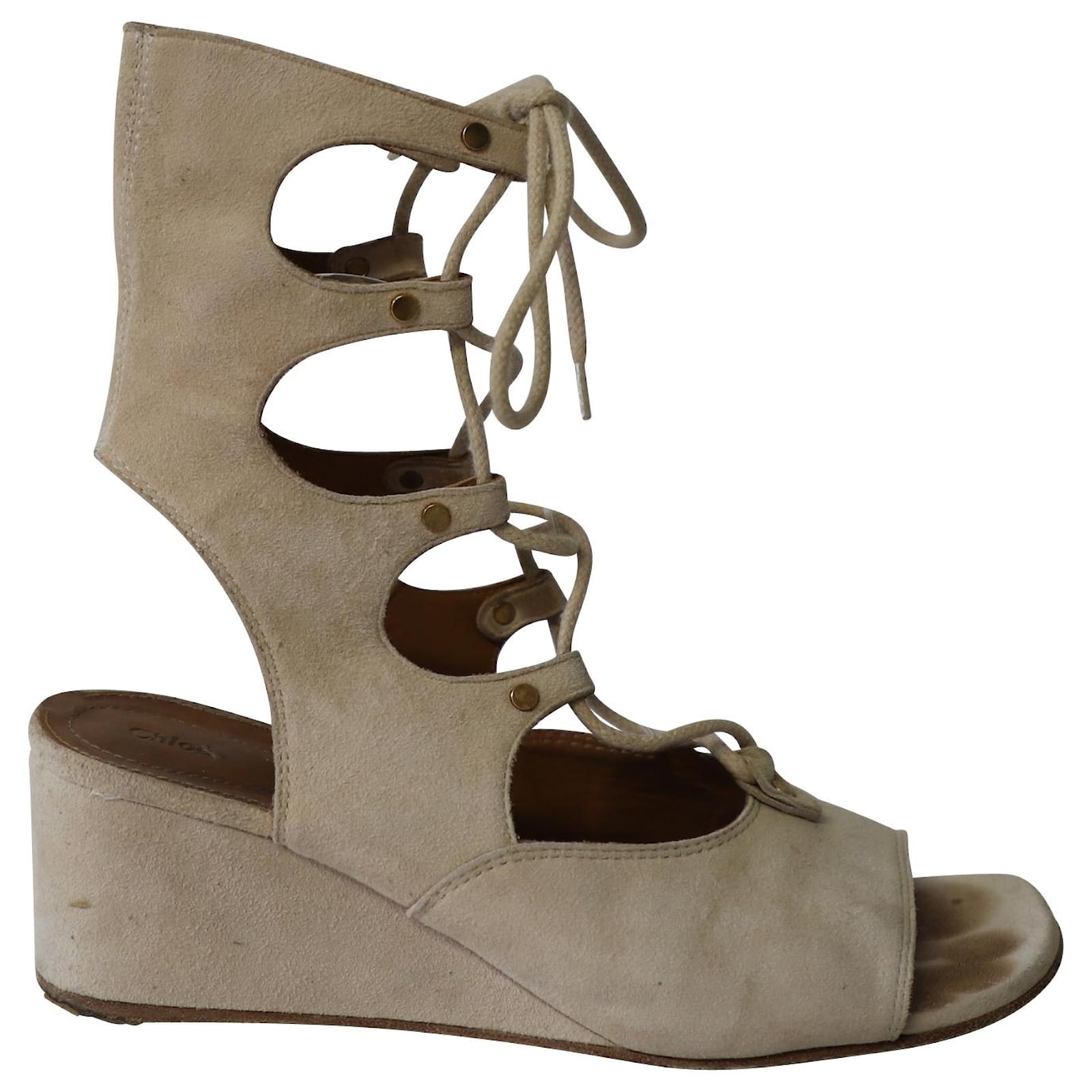 sandales compensées chloé