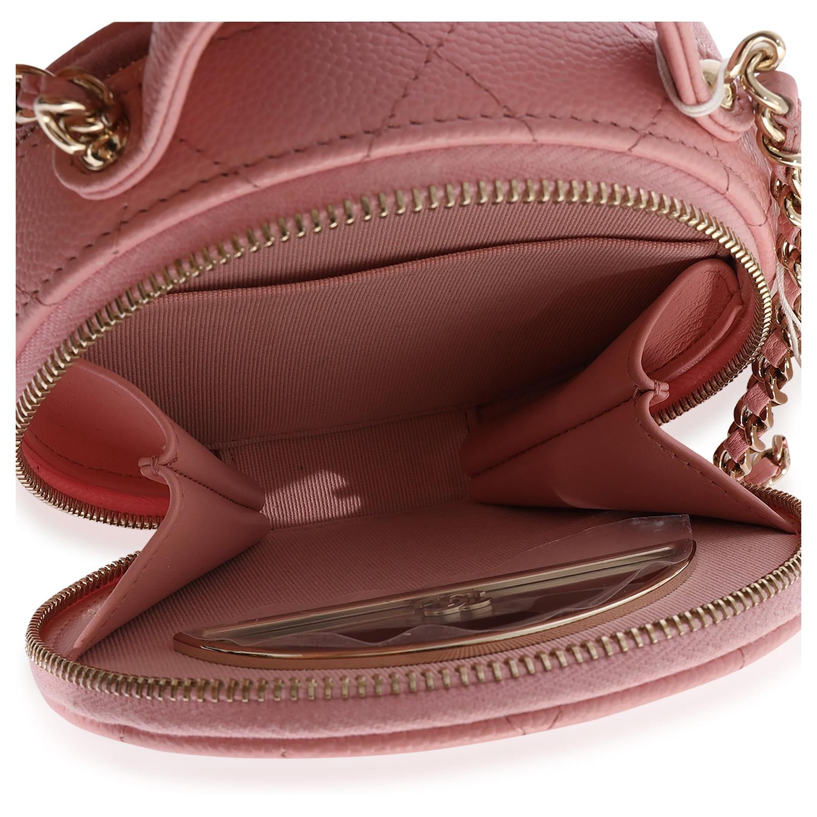 Chanel Pink Quilted Caviar Handle With Care Vanity Crossbody For