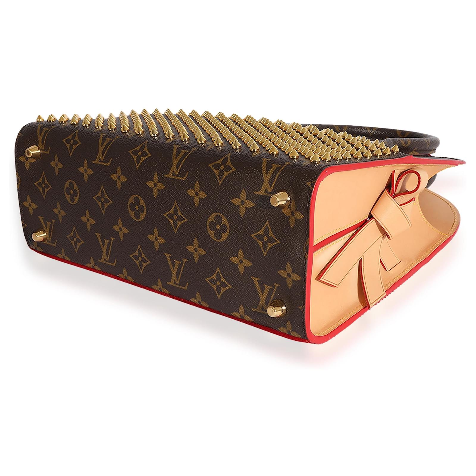 Louis Vuitton X Christian Louboutin Celebrating Monogram Iconoclasts Spike  Tote Brown Leather ref.623210 - Joli Closet