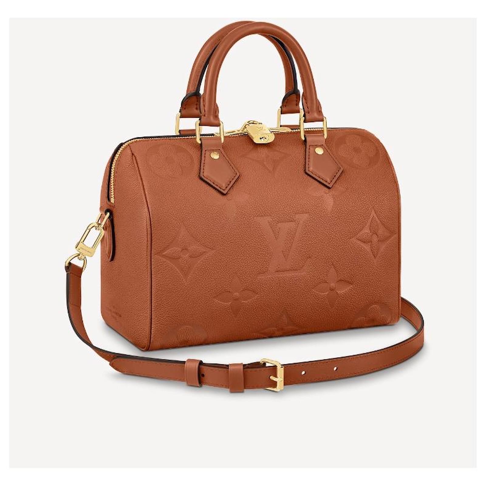 Louis Vuitton LV Neverfull empreinte leather Cognac ref.615540