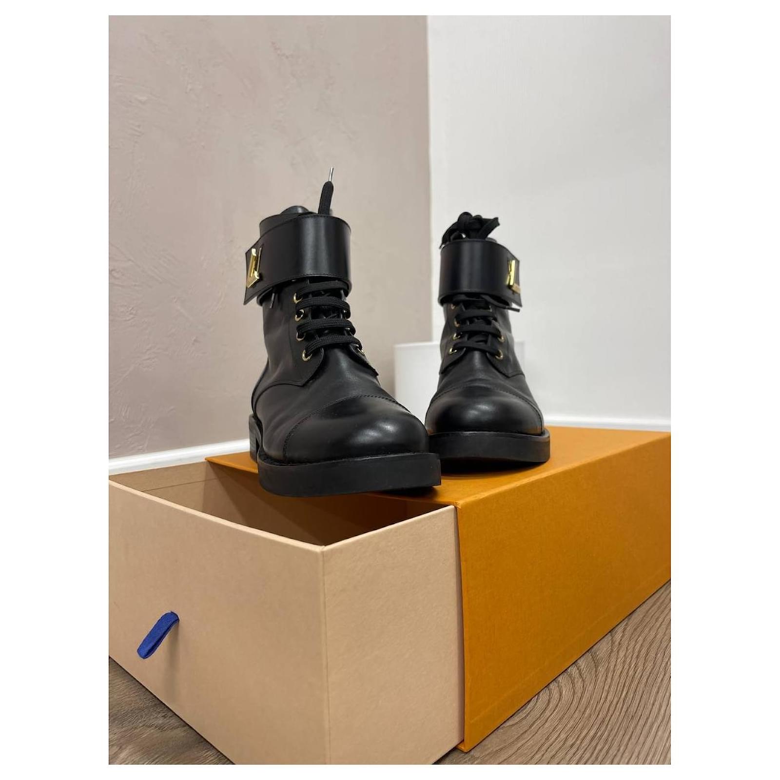 Louis Vuitton Monogram Canvas and Leather Wonderland Ranger Combat Boots  Size 38 Louis Vuitton