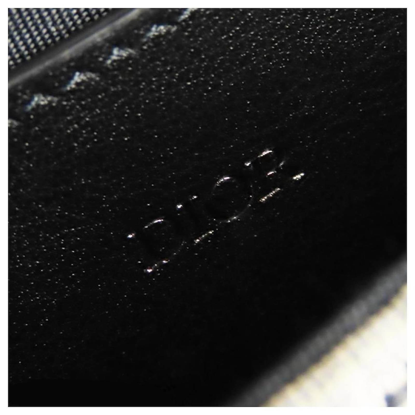 Christian Dior Oblique Dior Lock Nano Pouch Mini Shoulder Bag Jacquard Men  Black Leather ref.623577 - Joli Closet