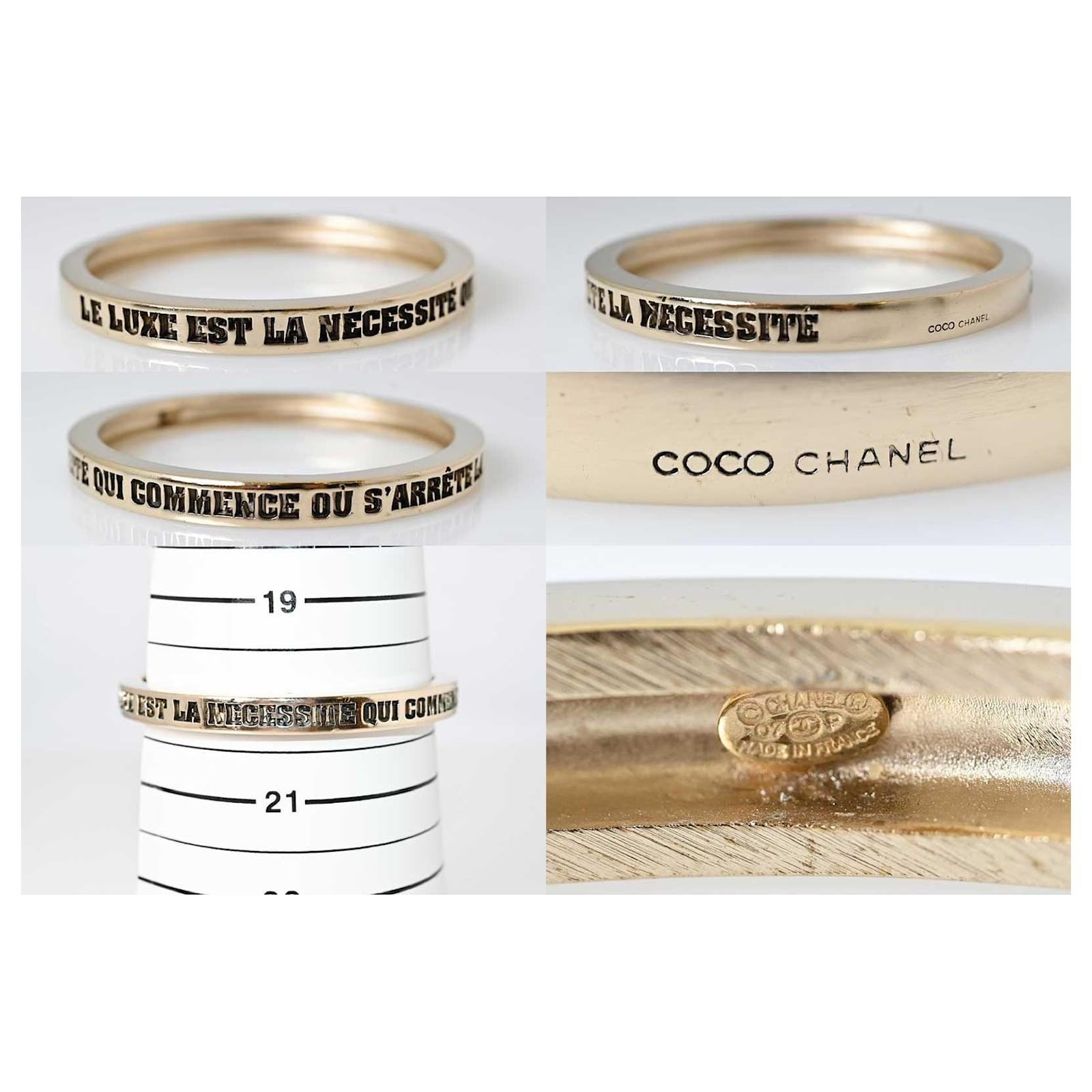 Chanel] Chanel CHANEL Bangle Bracelet Golden Goldplated ref.623589