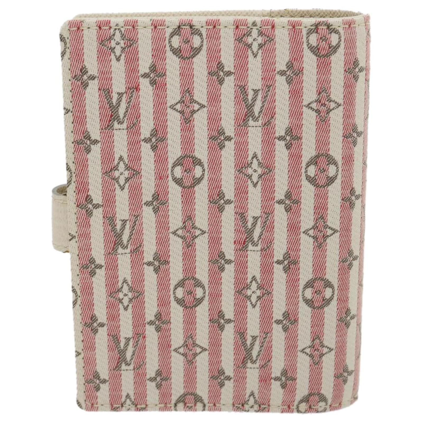 Louis Vuitton Pink Monogram Mini Lin Small Ring Agenda PM Diary