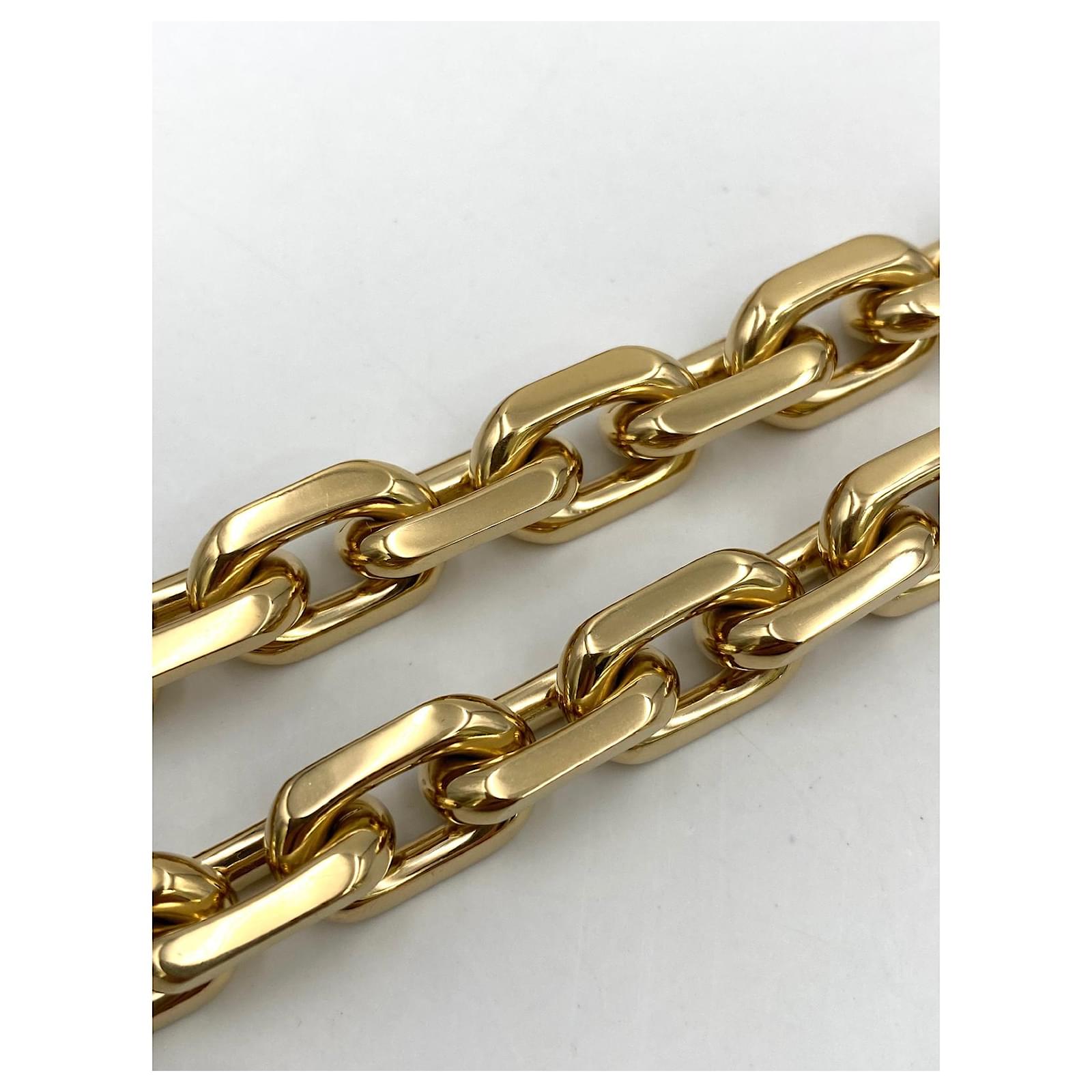 LOUIS VUITTON Chain Strap Gold LV Auth 28604 Golden Metal ref