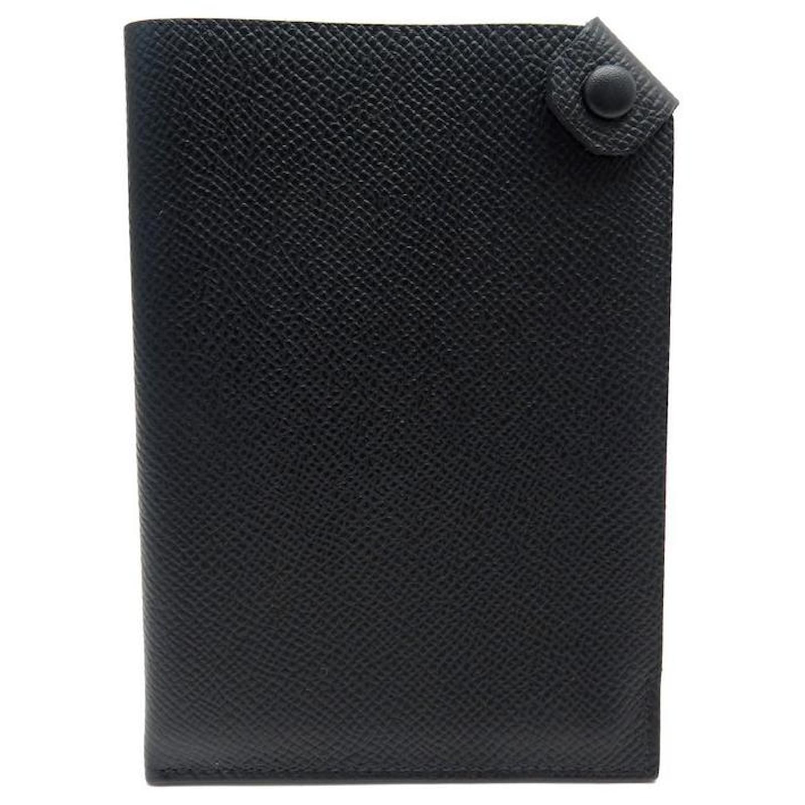 Hermès NEW HERMES TARMAC PASSPORT HOLDER IN BLACK EPSOM LEATHER NEW
