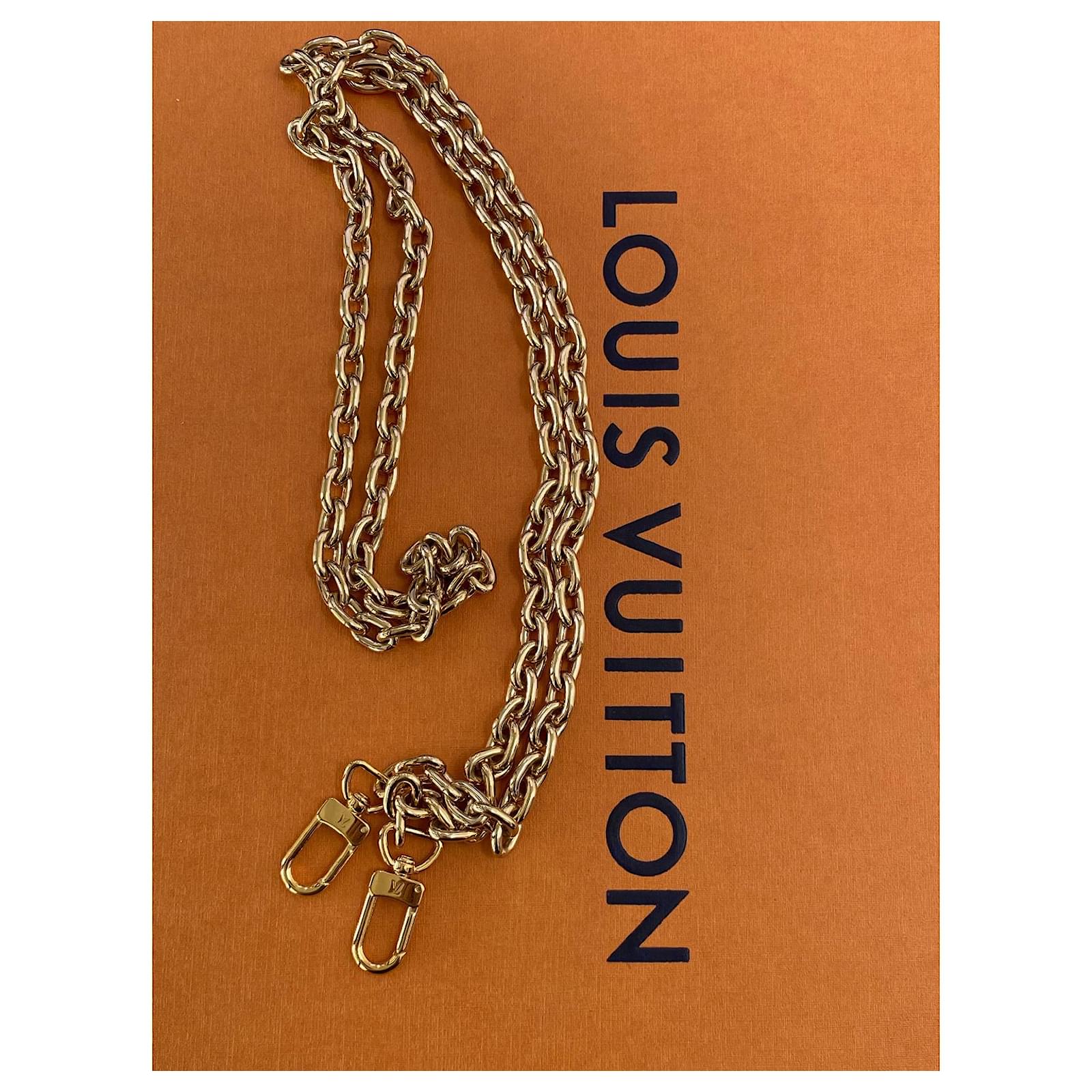 Alça de ombro em corrente Louis Vuitton Dourado Metal ref.705043