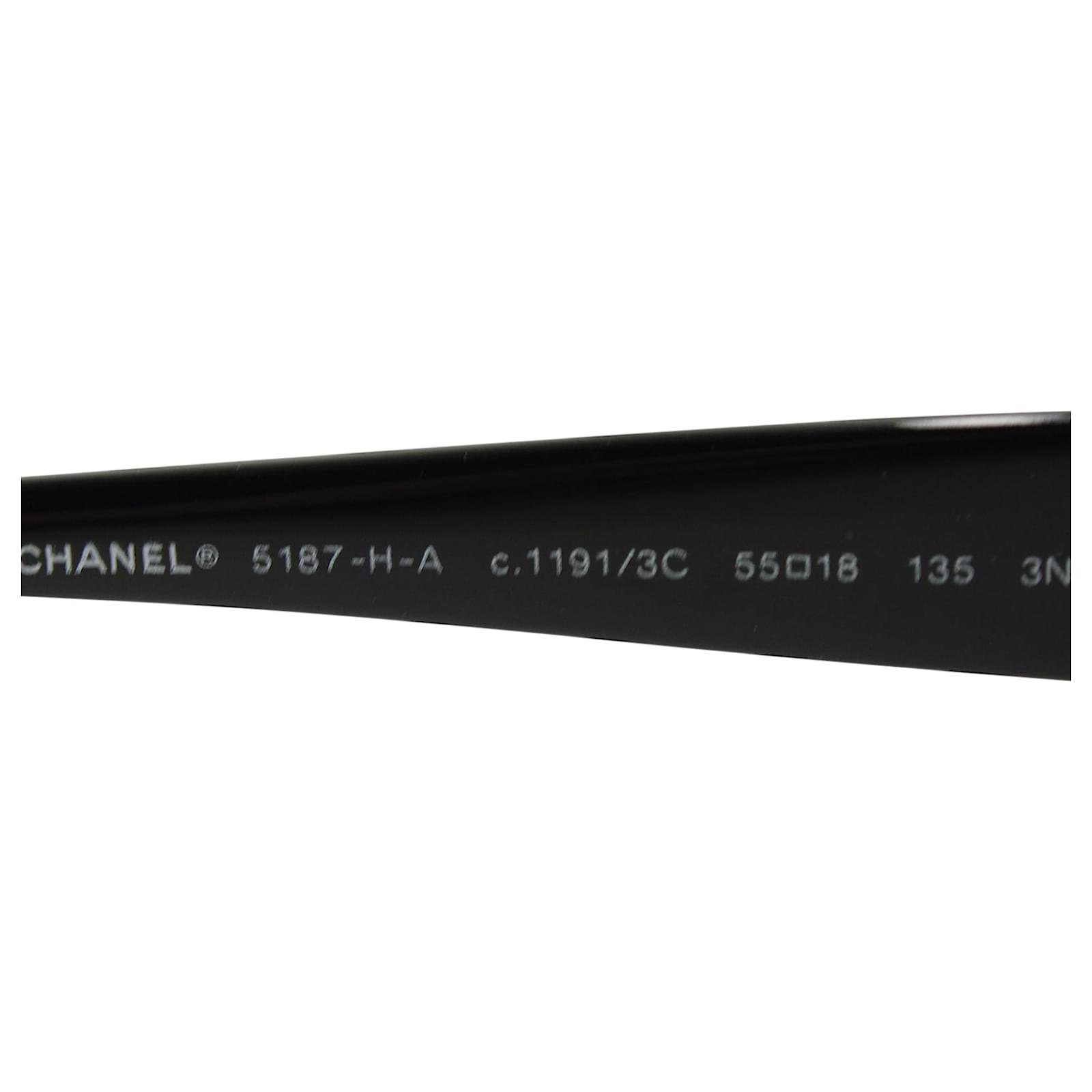 Chanel 5187 HA Sunglasses in Black Acetate Cellulose fibre ref 