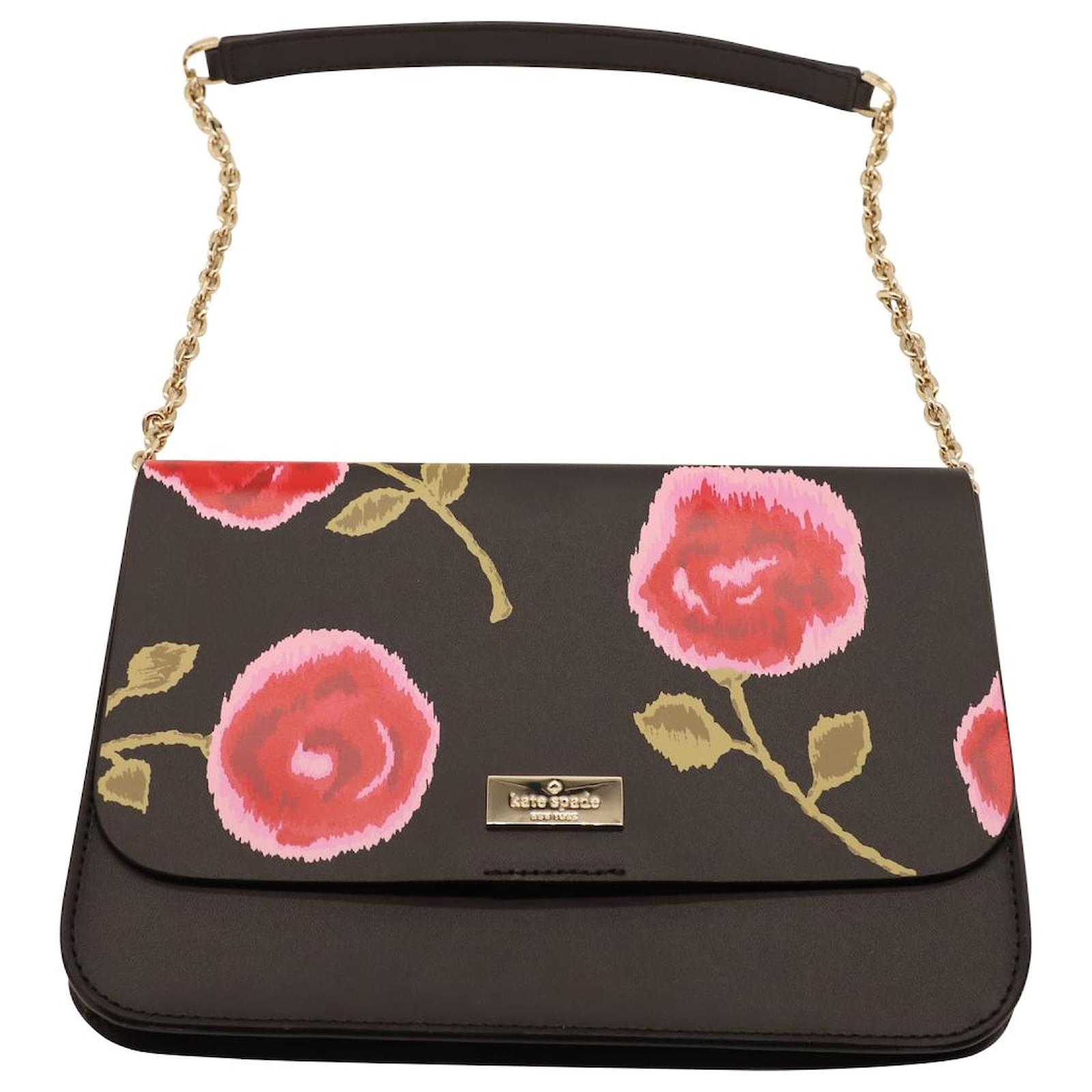 Kate Spade Hazy Floral Print Shoulder Bag in Black Leather ref.625010 -  Joli Closet