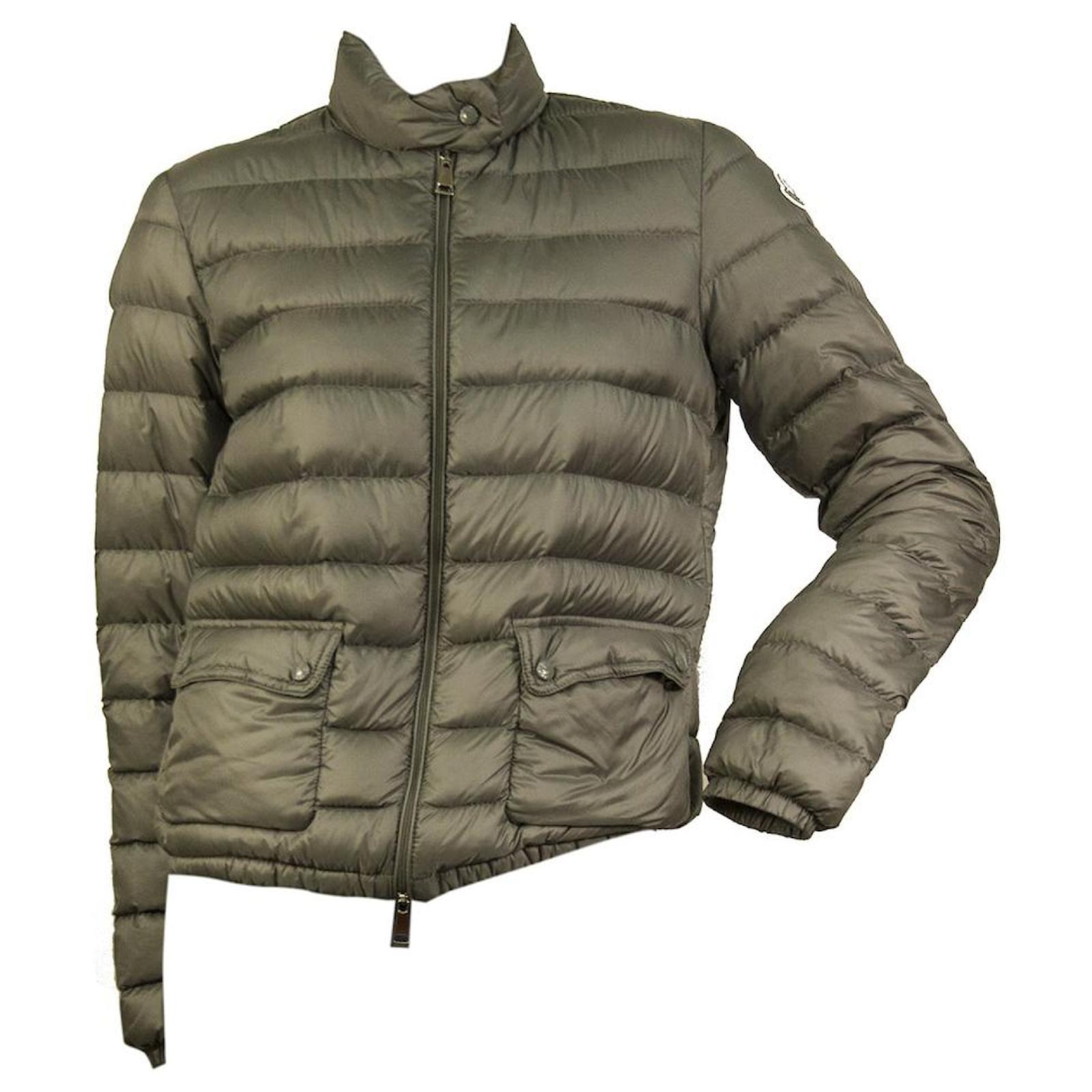 MONCLER LANS Giubbotto gray puffer lightweight down feather jacket size ...