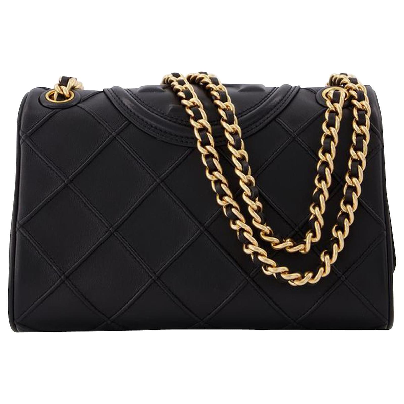 Petit sac Hobo souple Fleming Tory Burch Noir Cuir ref.625464 Joli Closet