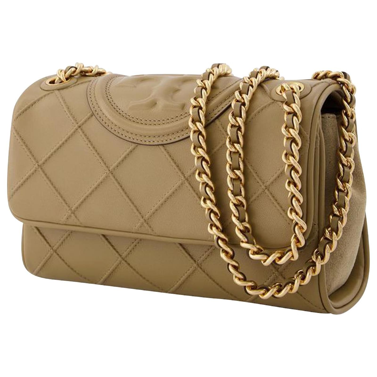 Fleming Soft Small Hobo Bag - Tory Burch - Pebblestone - Leather