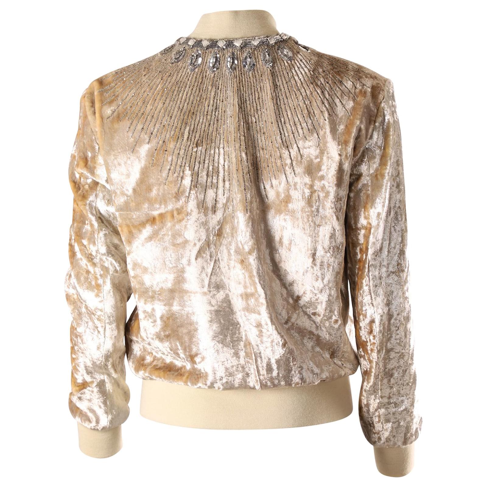 Sequin Bomber Jacket 0316 Medium / Gold