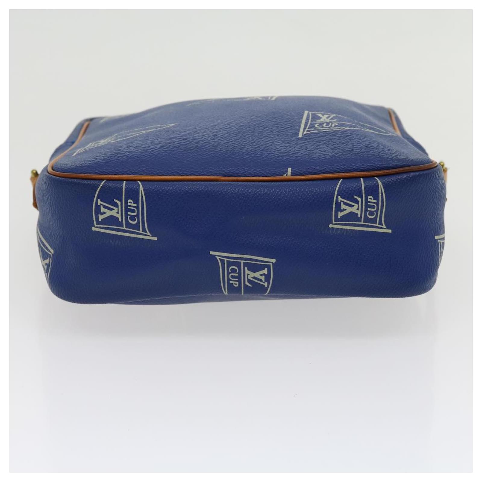 LOUIS VUITTON Cup Sac San Diego Shoulder Bag Blue M80010 LV Auth