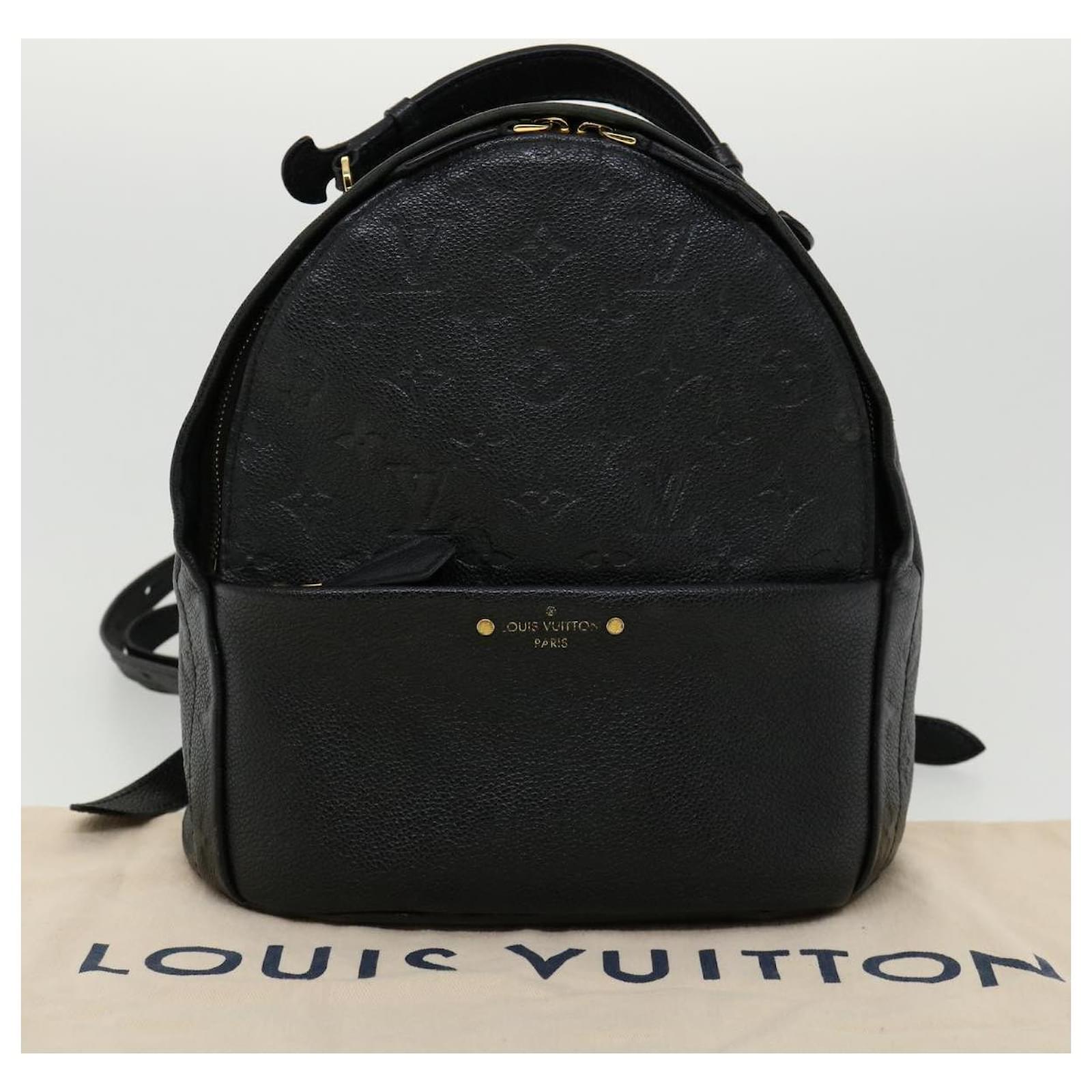 LOUIS VUITTON Monogram Empreinte Sorbonne Backpack Black M44016 LV