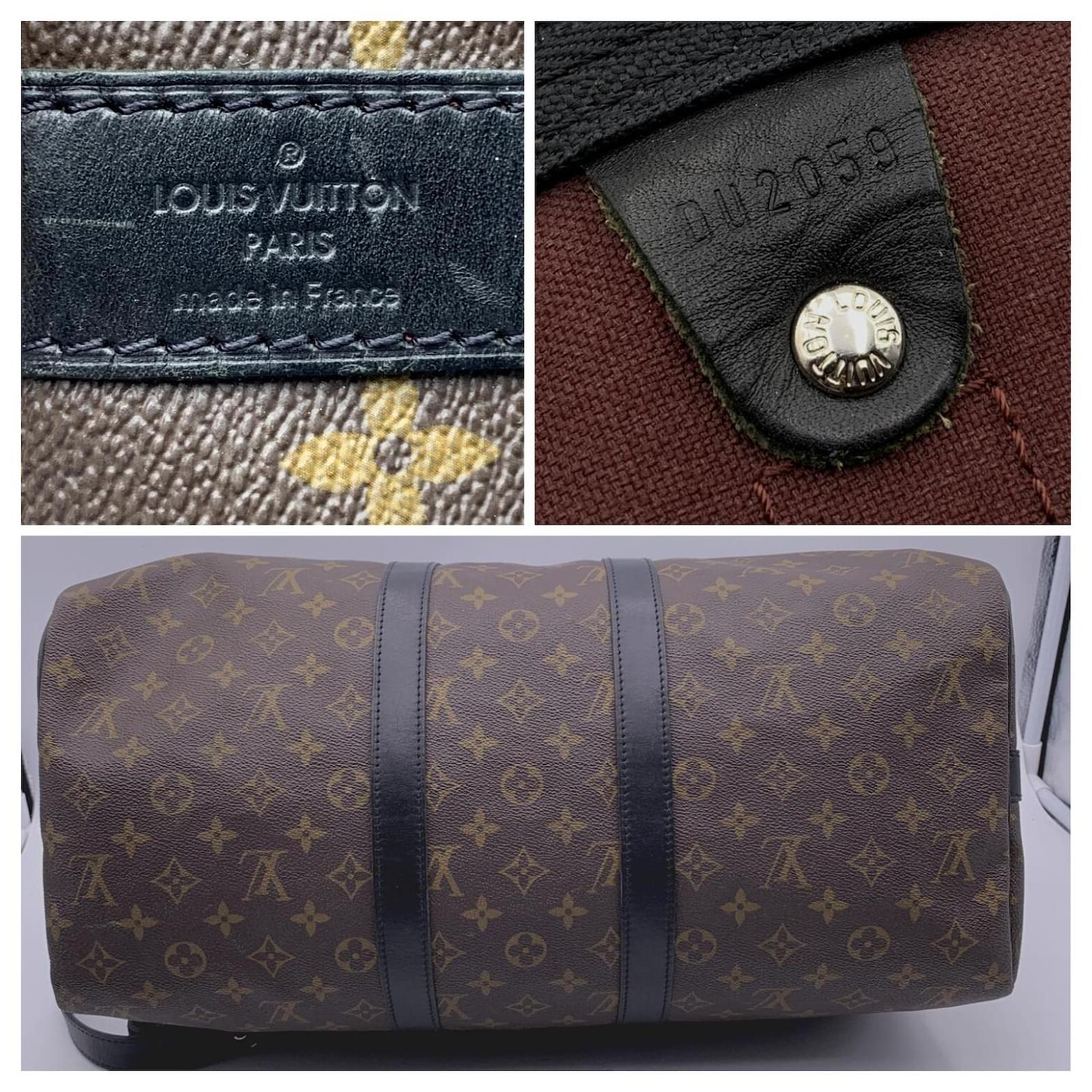 Louis Vuitton Monogram Macassar Keepall 45 Bandouliere Duffle Bag Brown  Cloth ref.626243 - Joli Closet