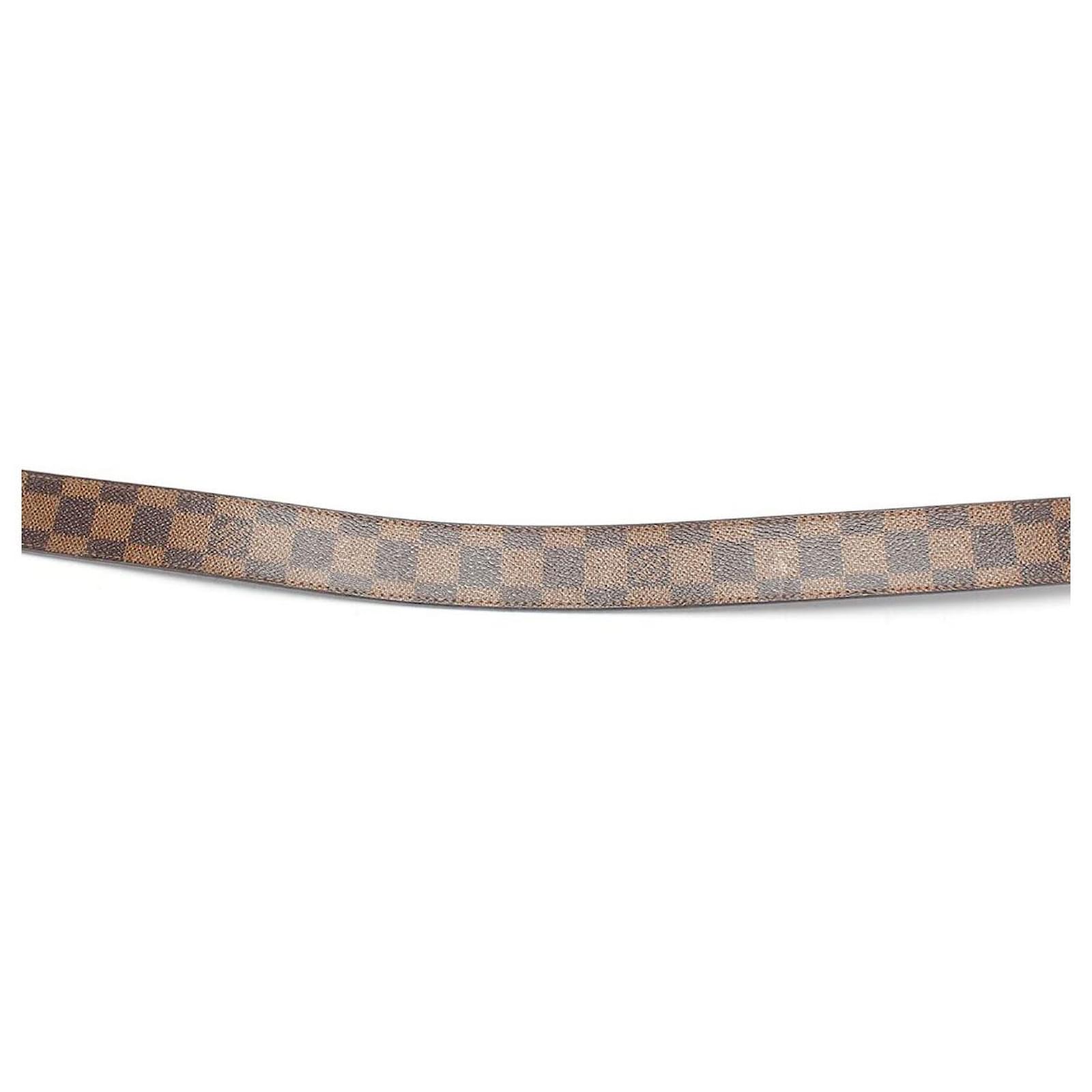 Louis Vuitton Damier Ebene Inventeur Belt Brown Cloth ref.626545