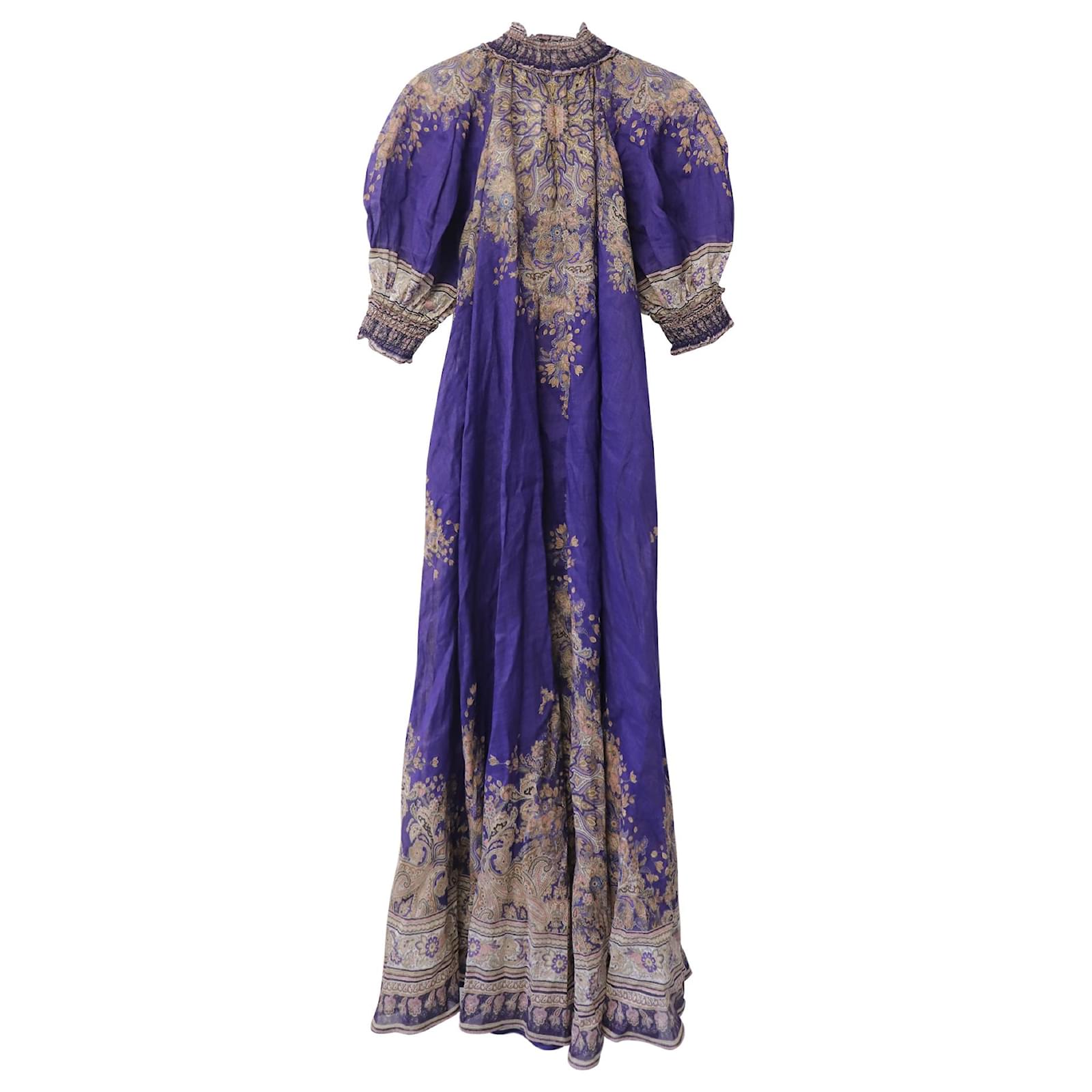 Zimmermann Anneke with Paisley Print Dress in Purple Ramie ref.626558 ...