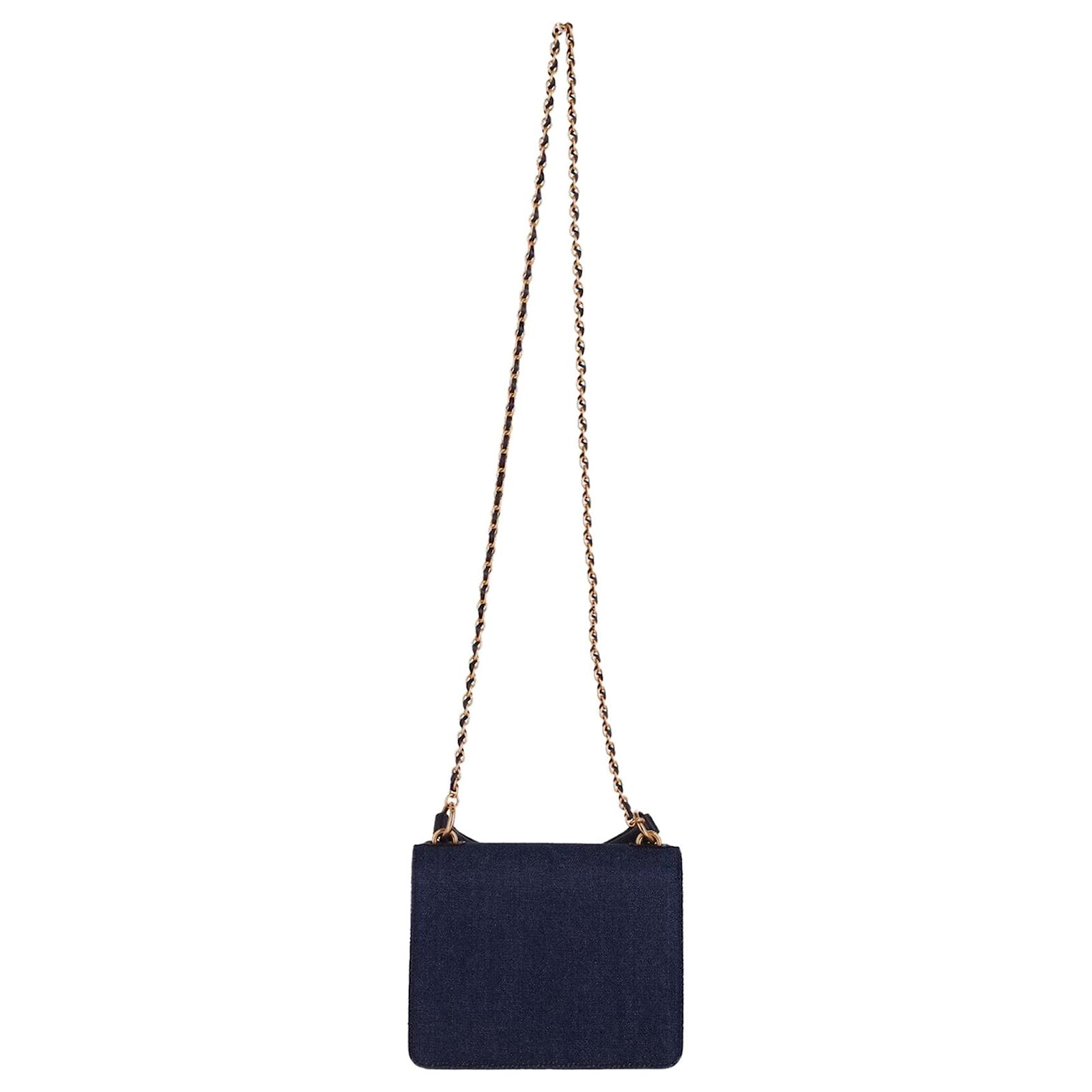 Mulberry Harlow Satchel Bag in Blue Denim Joli Closet