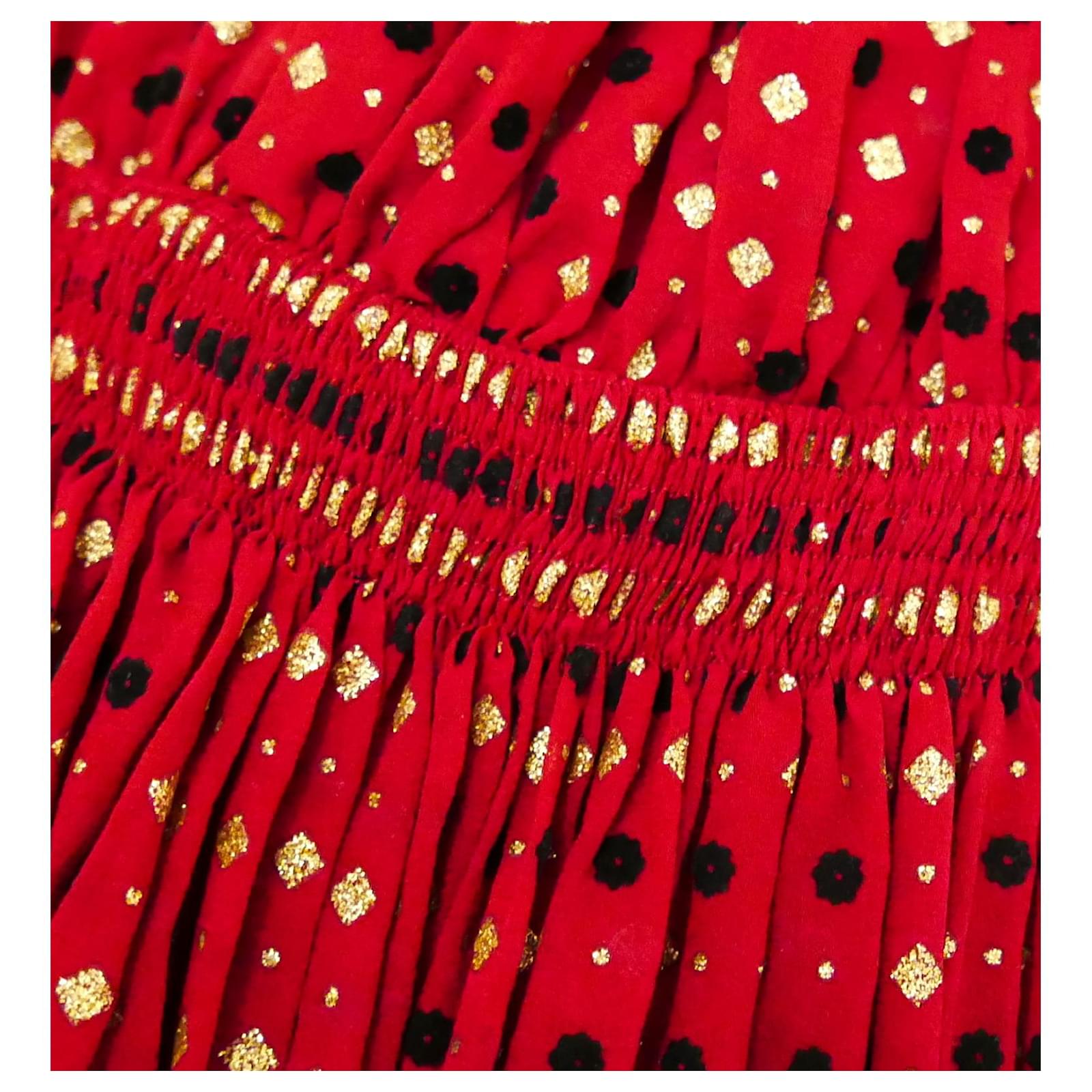 Saint Laurent Spring 2019 Red Silk Mini Dress Dark red ref.626708 - Joli  Closet