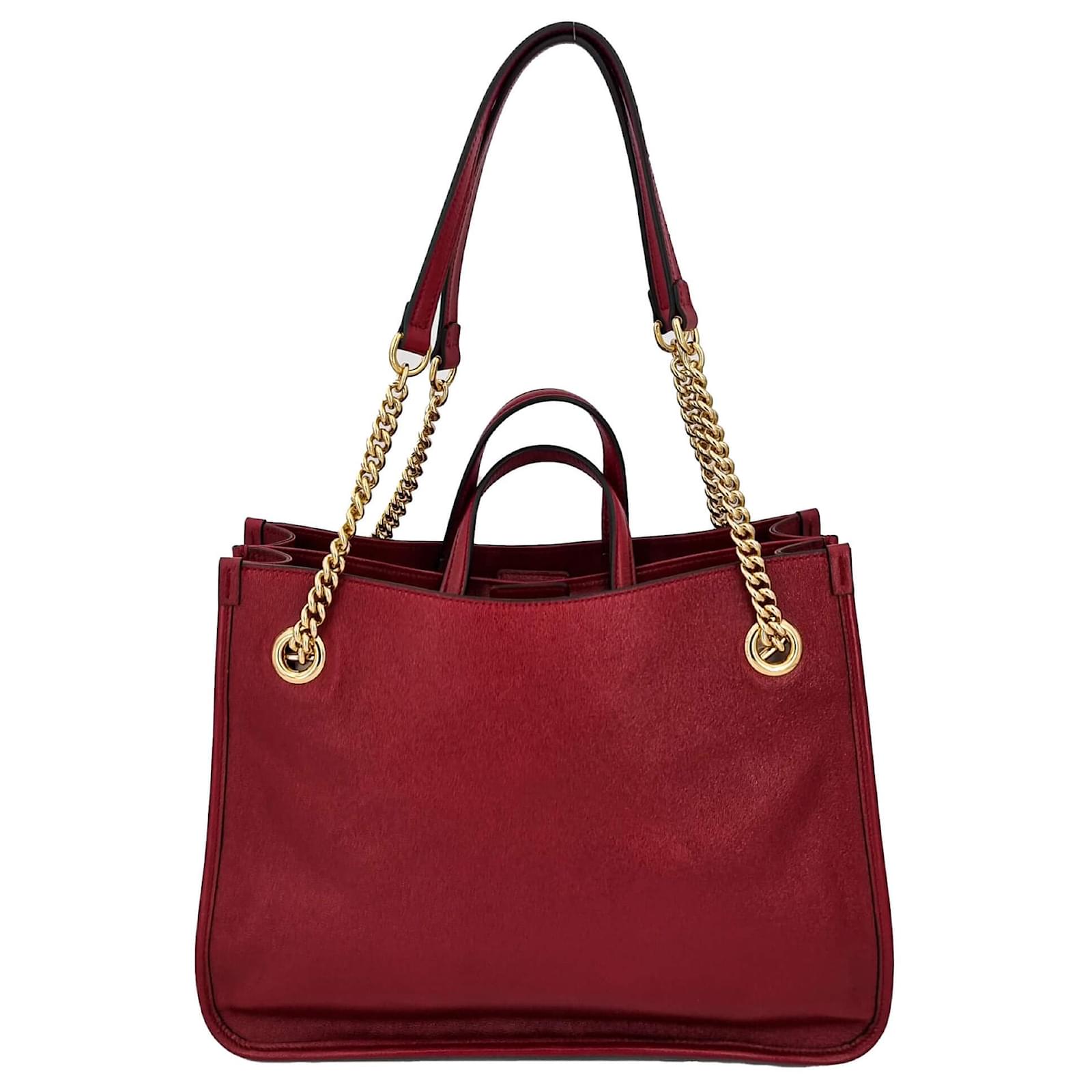 Gucci Horsebit Tote 1955 red leather ref.626924 Joli Closet