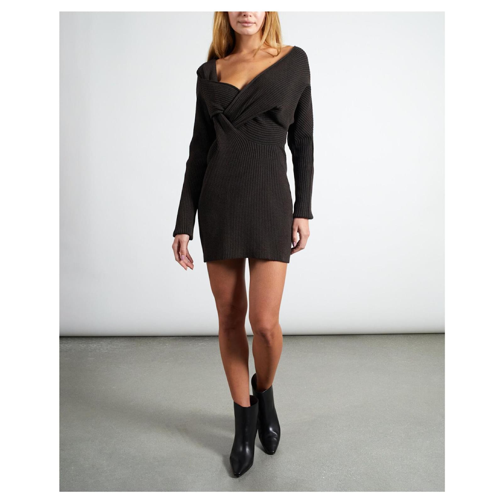 Bottega Veneta V-Neck Twist Knit Sweater Brown ref.627693