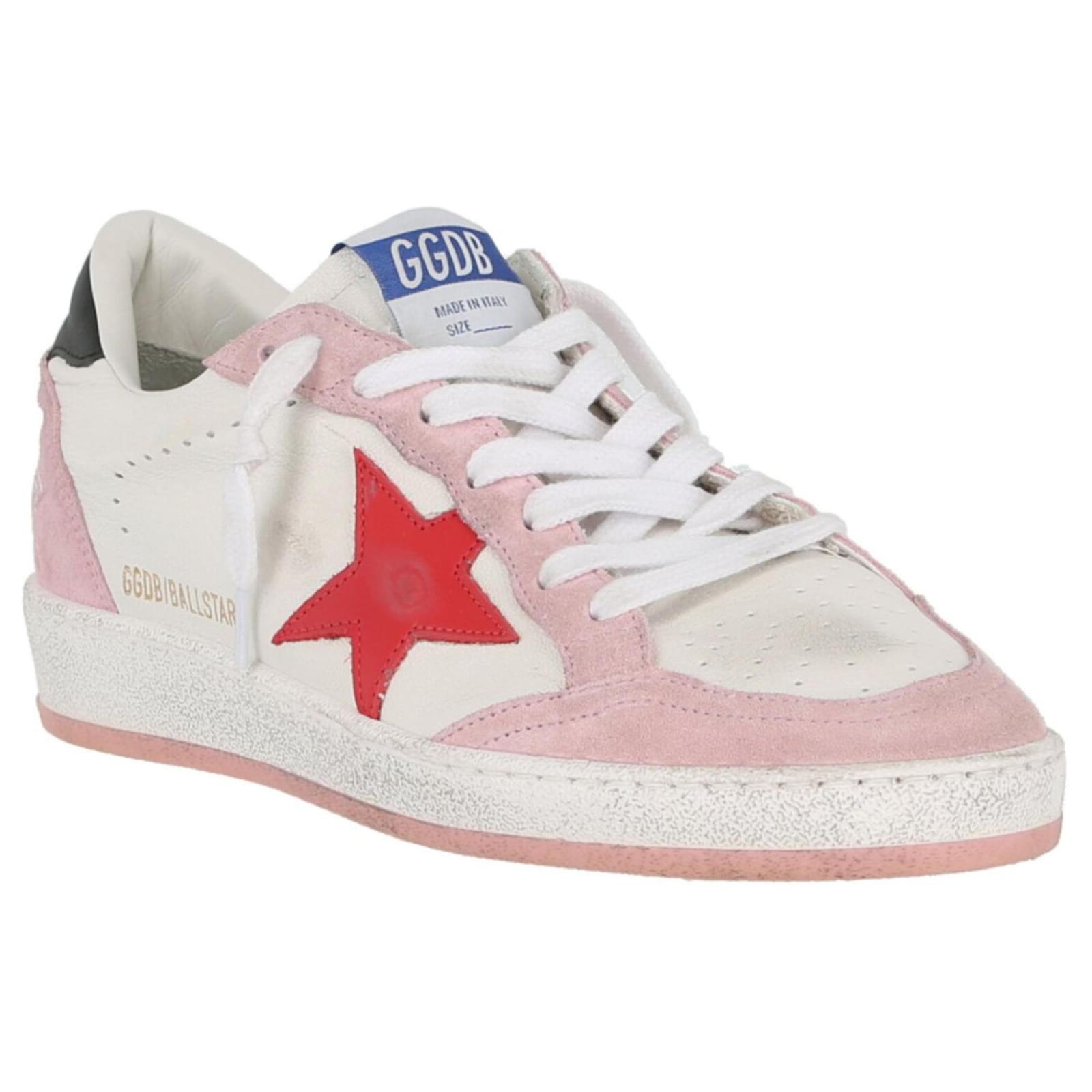 Golden Goose Ball-Star Low-Top Sneakers Pink ref.628366 - Joli Closet