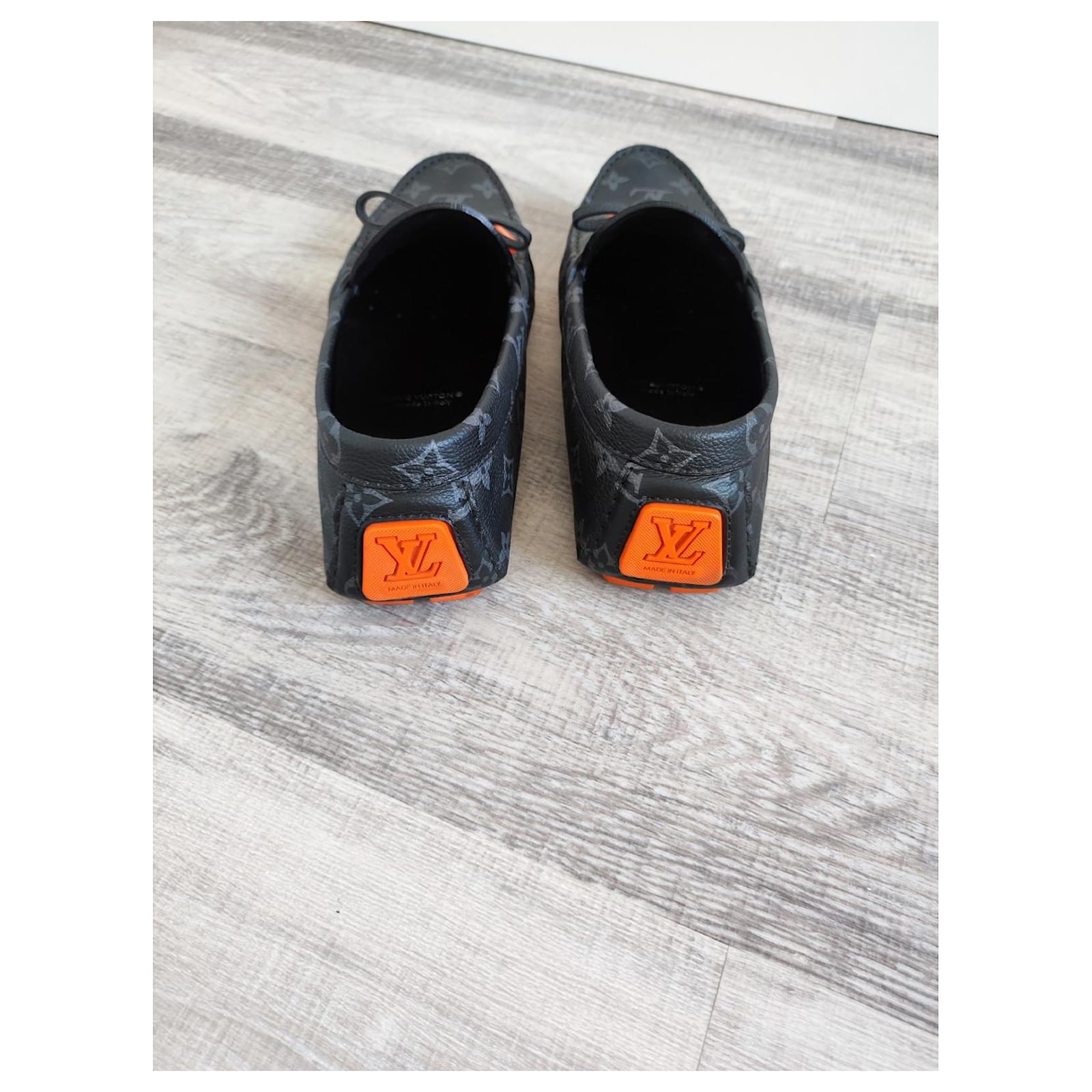 Louis Vuitton Loafers Slip ons Black Multiple colors Leatherette